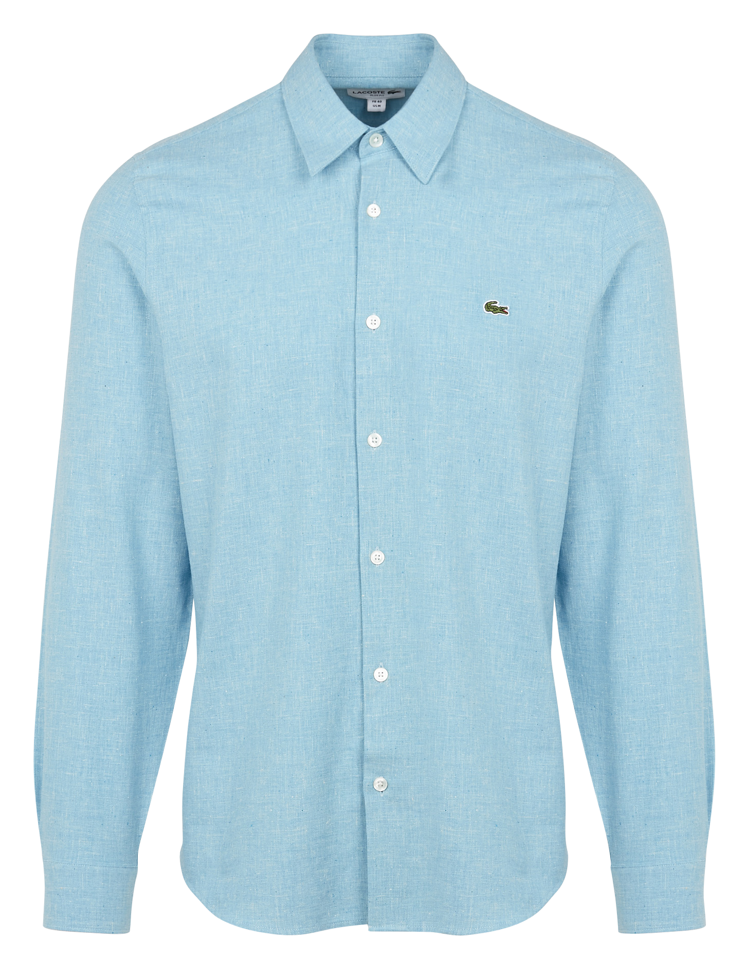 Cotton shirt with classic collar BlueLACOSTE