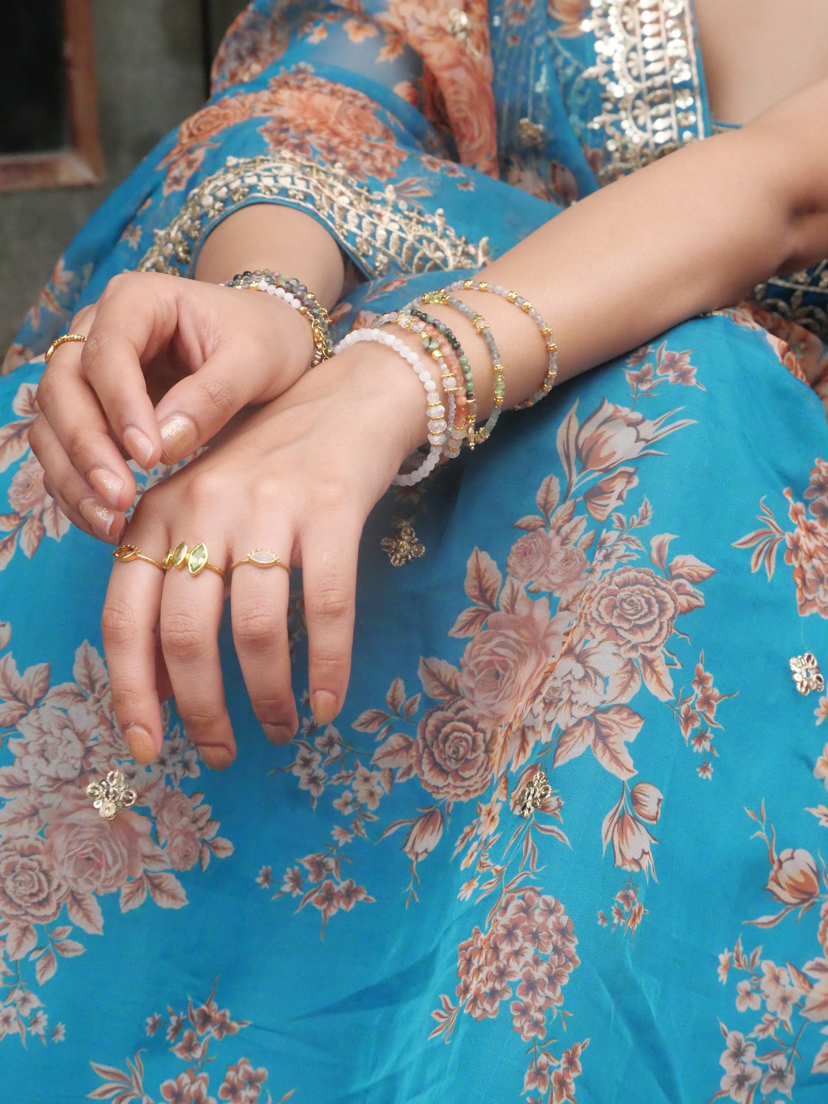 Ruby zoisite bracelet GINANDGER Blue