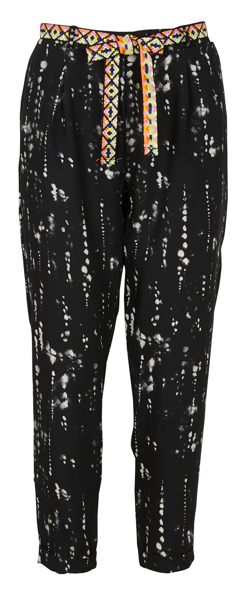 Pantalon 7/8ème taille haute avec ceinture PLEASE Noir