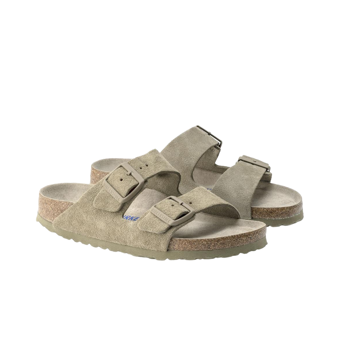 Faux leather sandals BIRKENSTOCK Grey