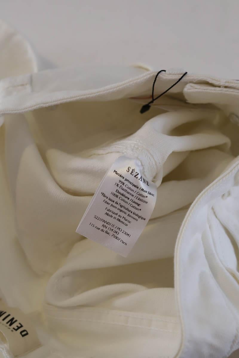 Cotton skinny jeans SEZANE - Seconde main White