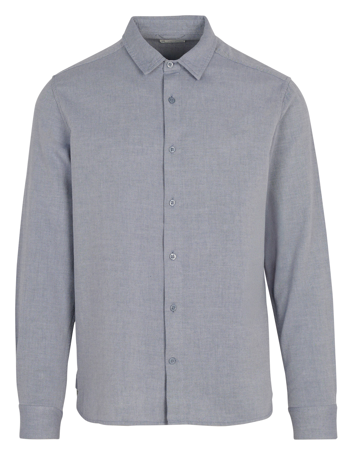 Chemise droite col classique en coton bio KNOWLEDGE COTTON APPAREL Bleu