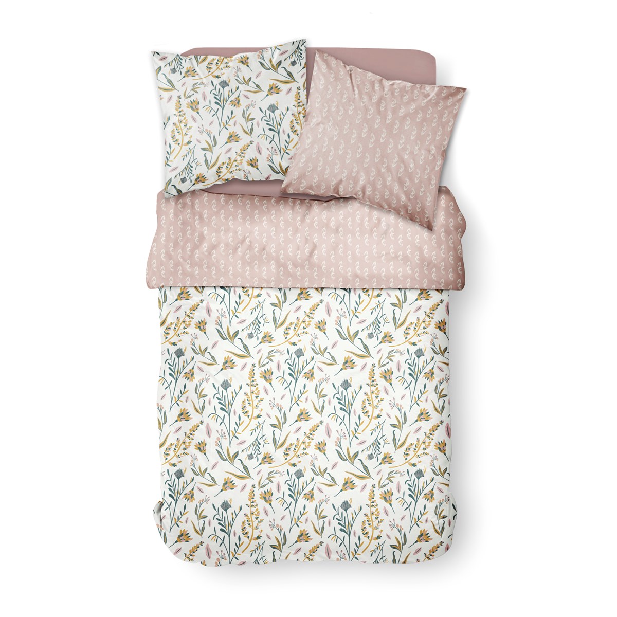 Printed cotton bedding set TODAY LINGE DE MAISON Pink