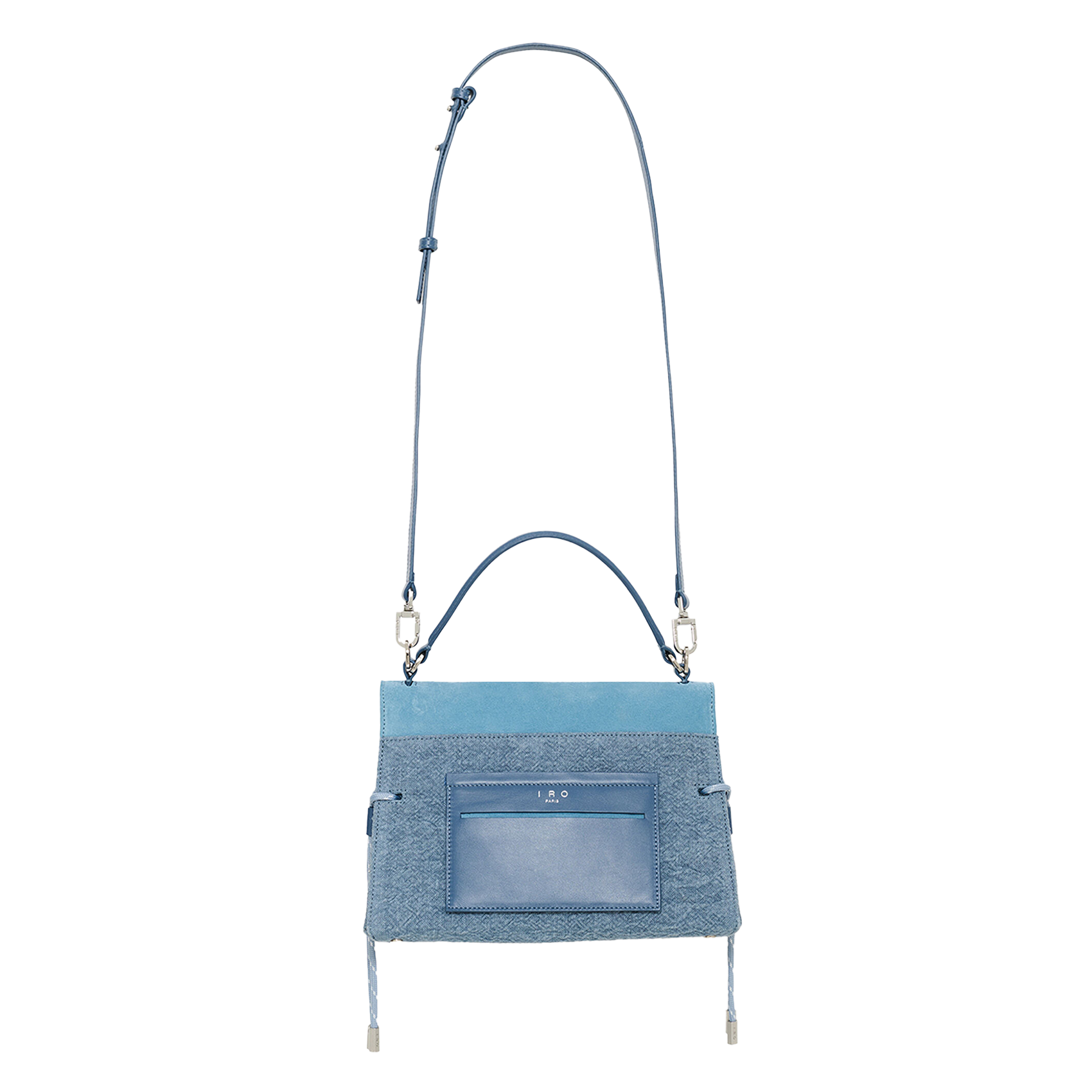 Crossbody bag in blended linen IRO Blue