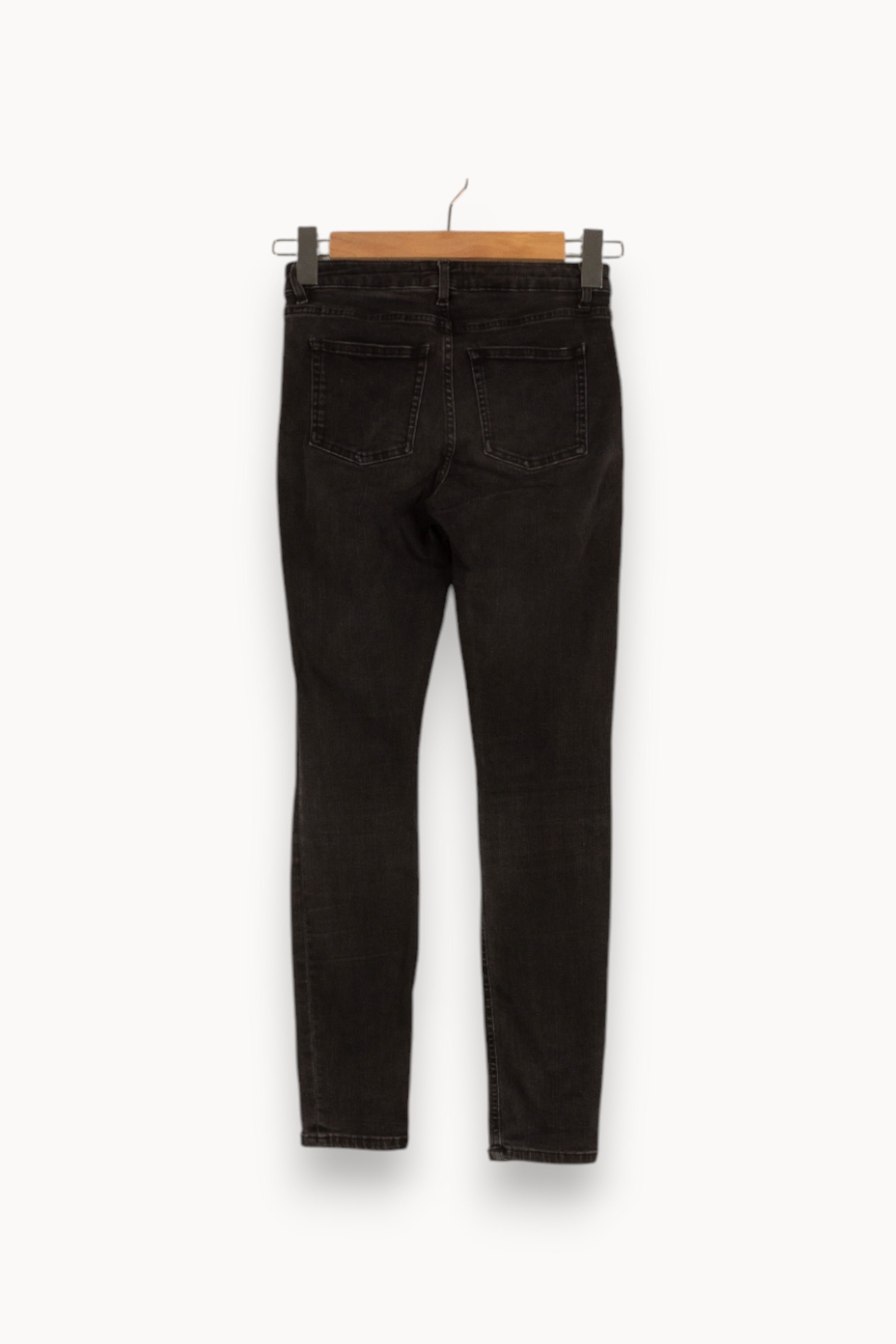 Cropped slim jeans with studs ACNE STUDIOS - Seconde Main Black