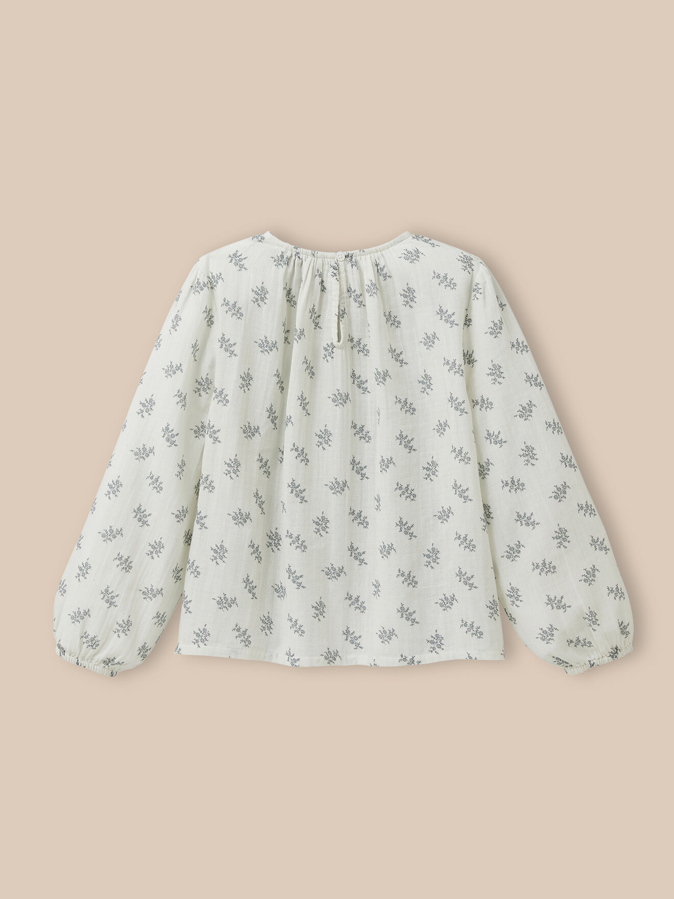 Suzanne printed gauze blouse CYRILLUS White