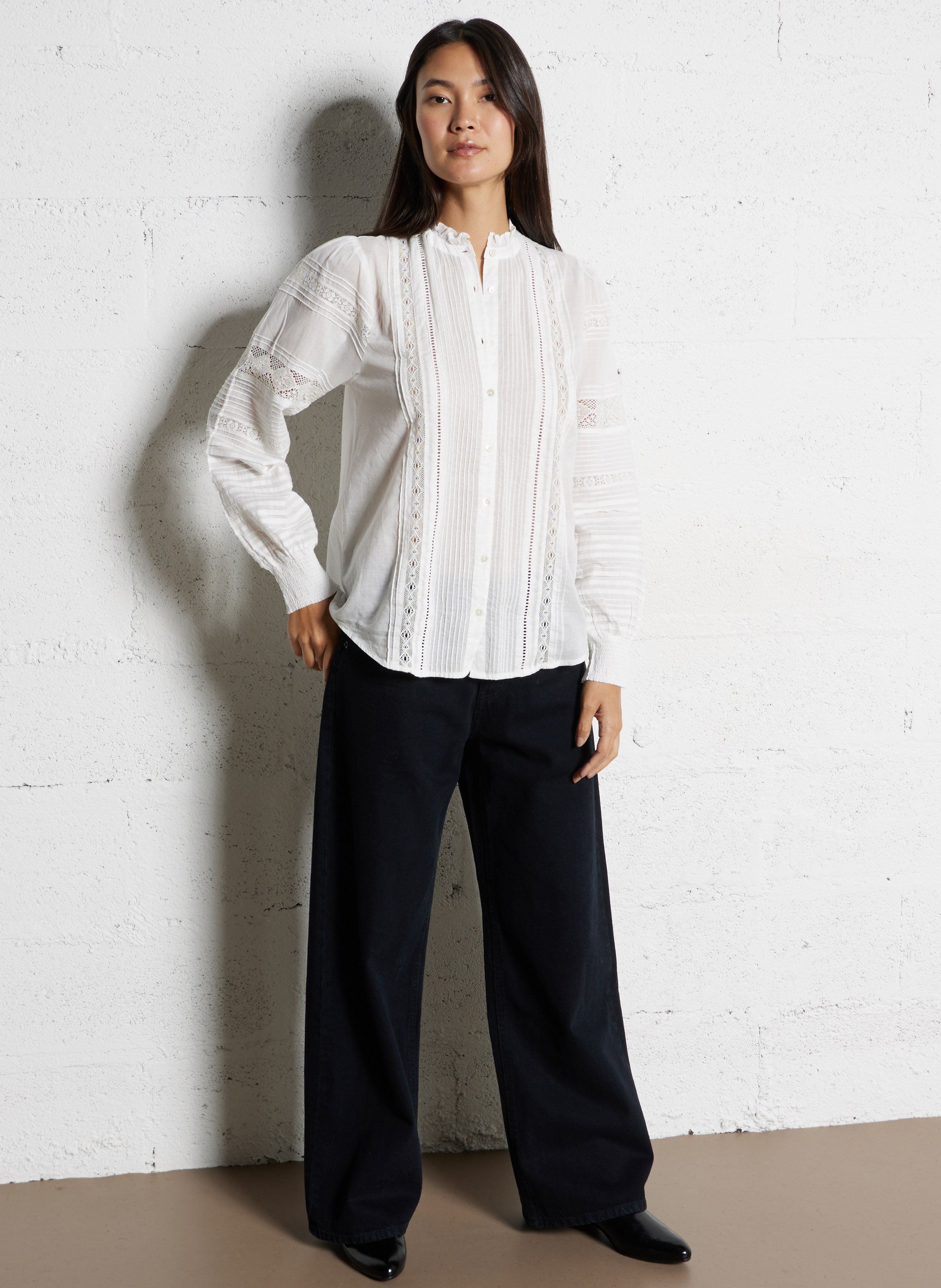 Jean large en coton LAB DIP Bleu