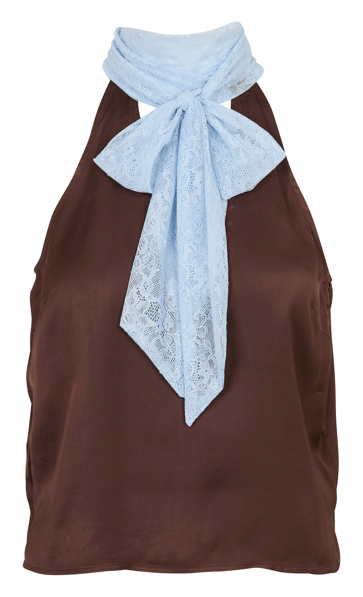 Buttoned printed V-neck top NEVER FULLY DRESSED Brown