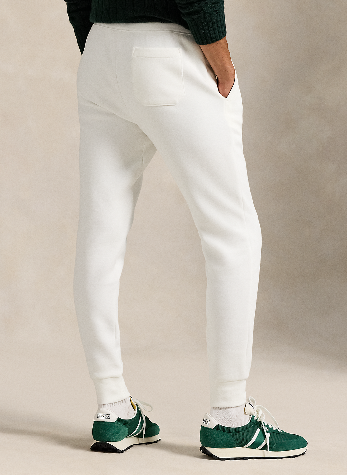 Jogging ajusté en coton mélangé POLO RALPH LAUREN Blanc