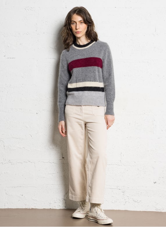 Pantalon droit en velours côtelé - Look 5