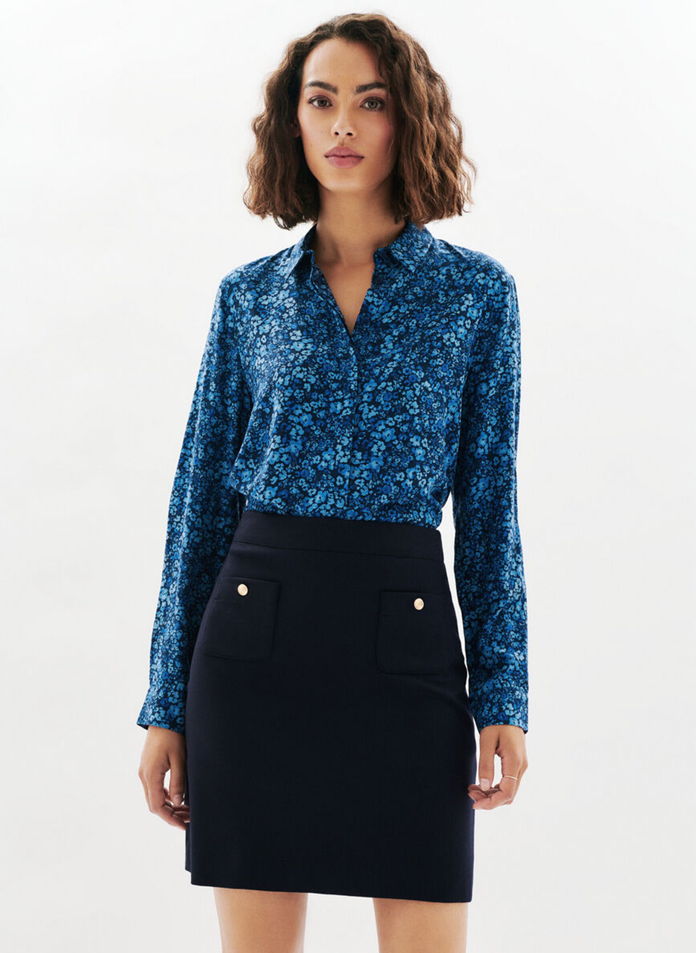 Midi skirt CAROLL Blue