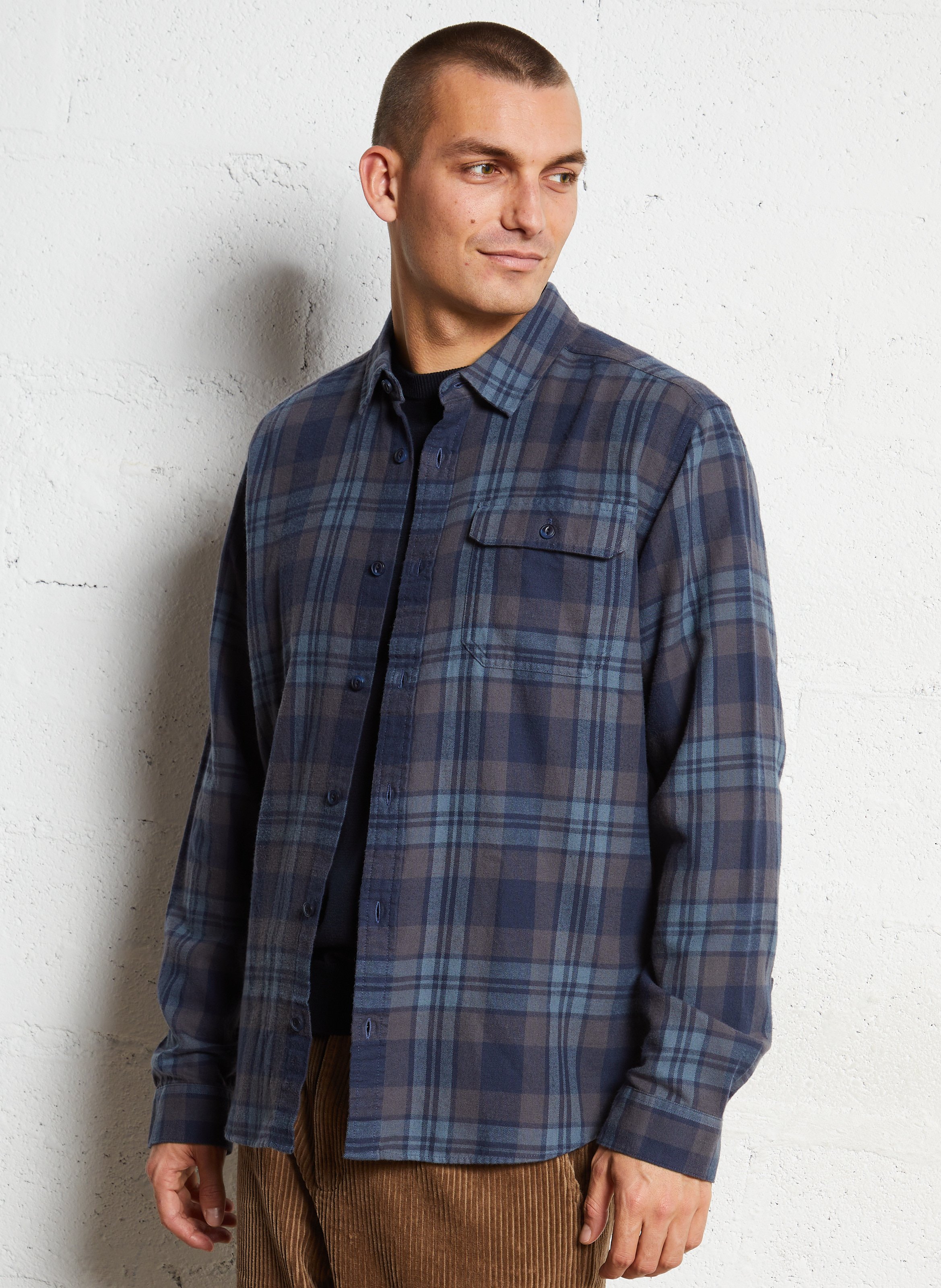 Cotton shirt with classic collar PATAGONIA Blue