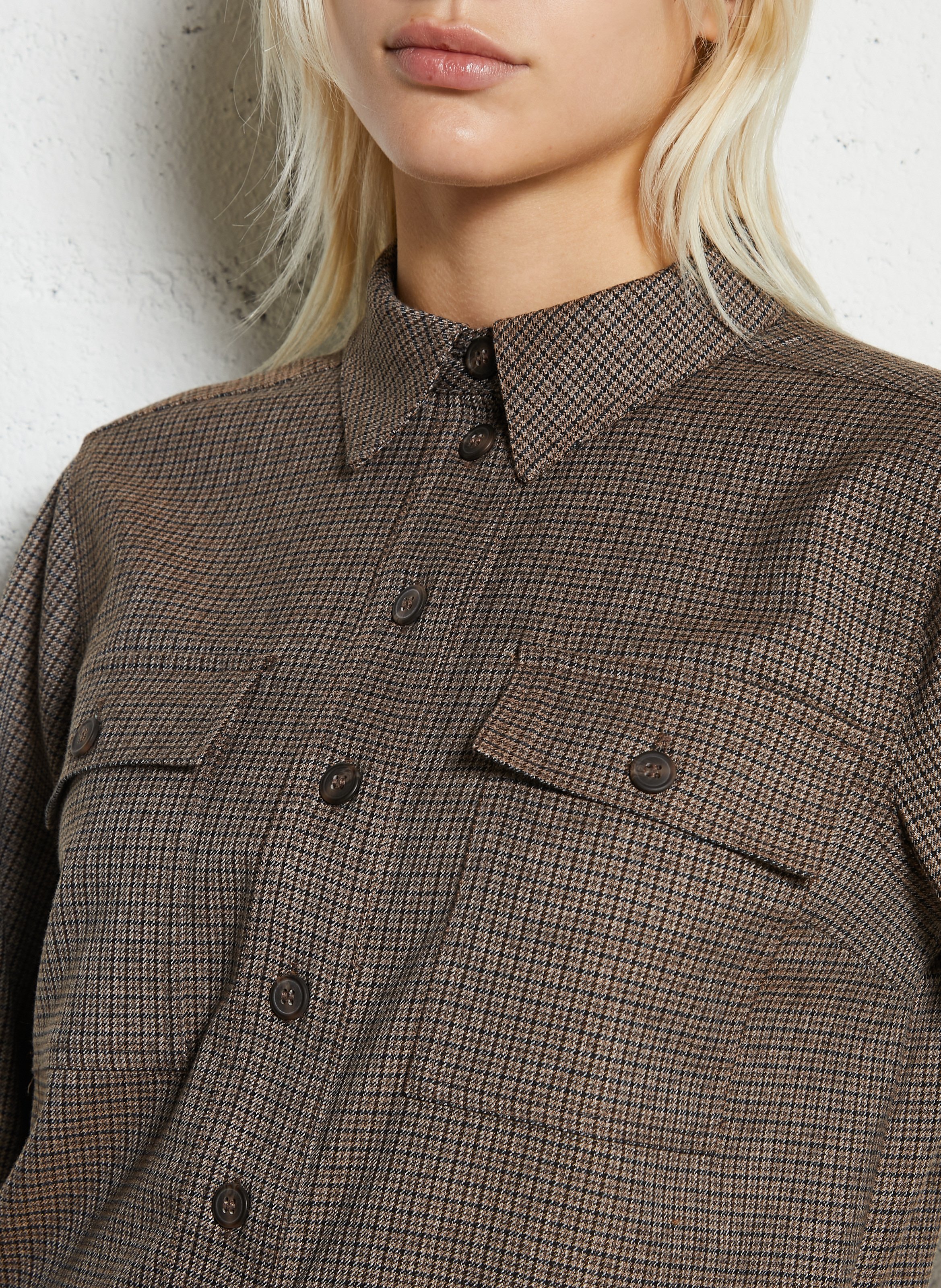 Printed shirt-collar dress MAISON 123 Multicolored