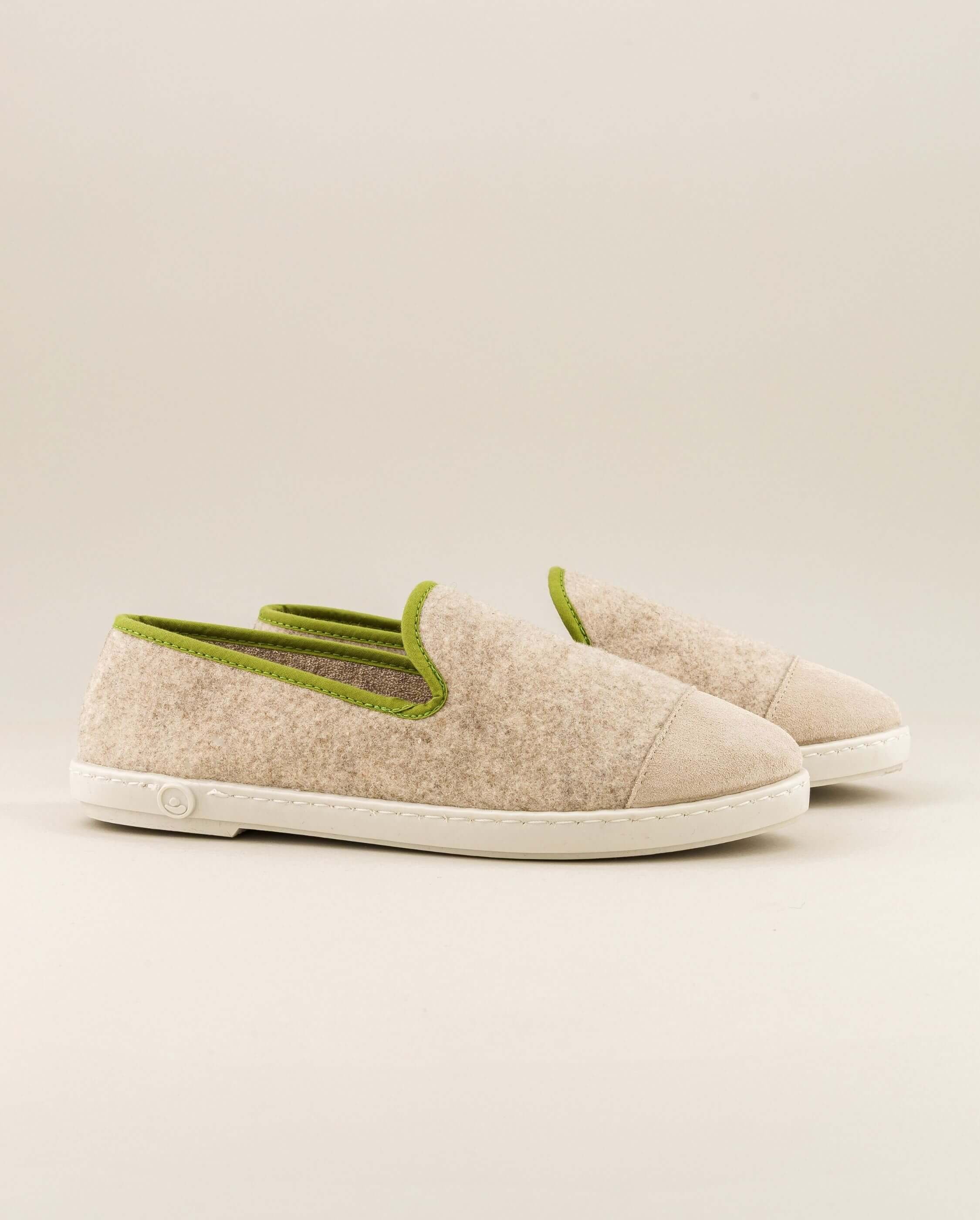 Women's wool slipper, pistachio beige ANGARDE Beige
