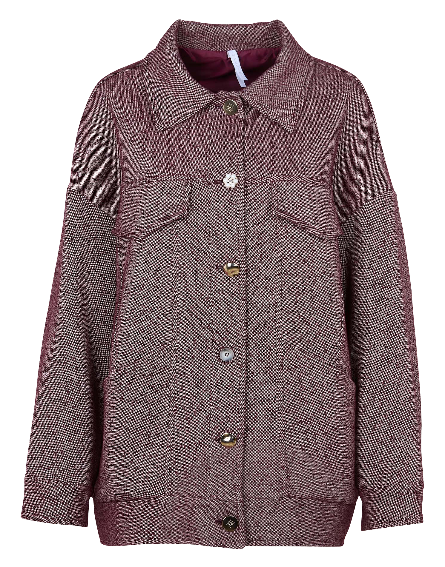 Oversized jacket with jewel buttons IMPERIAL Red