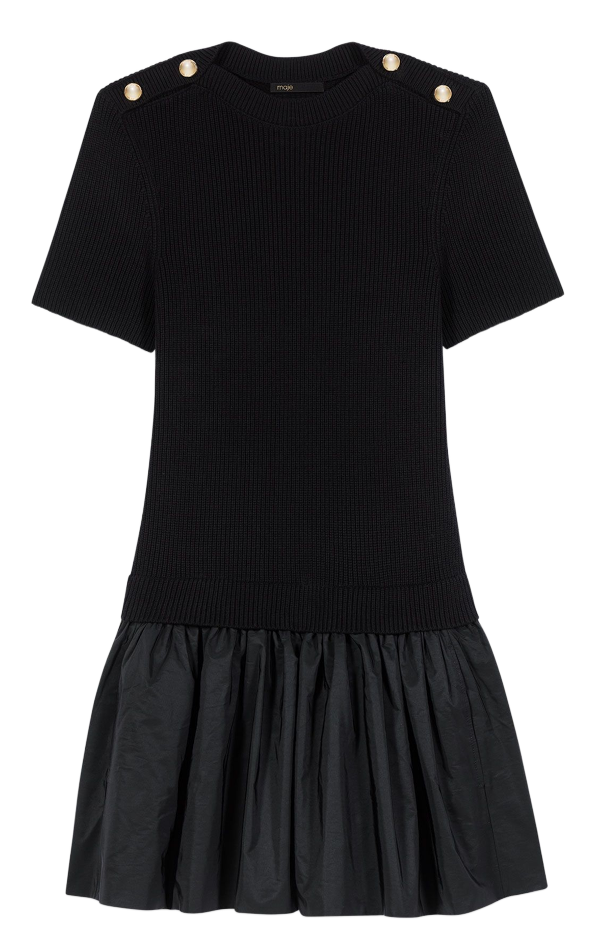 Ribbed knit dress MAJE Black