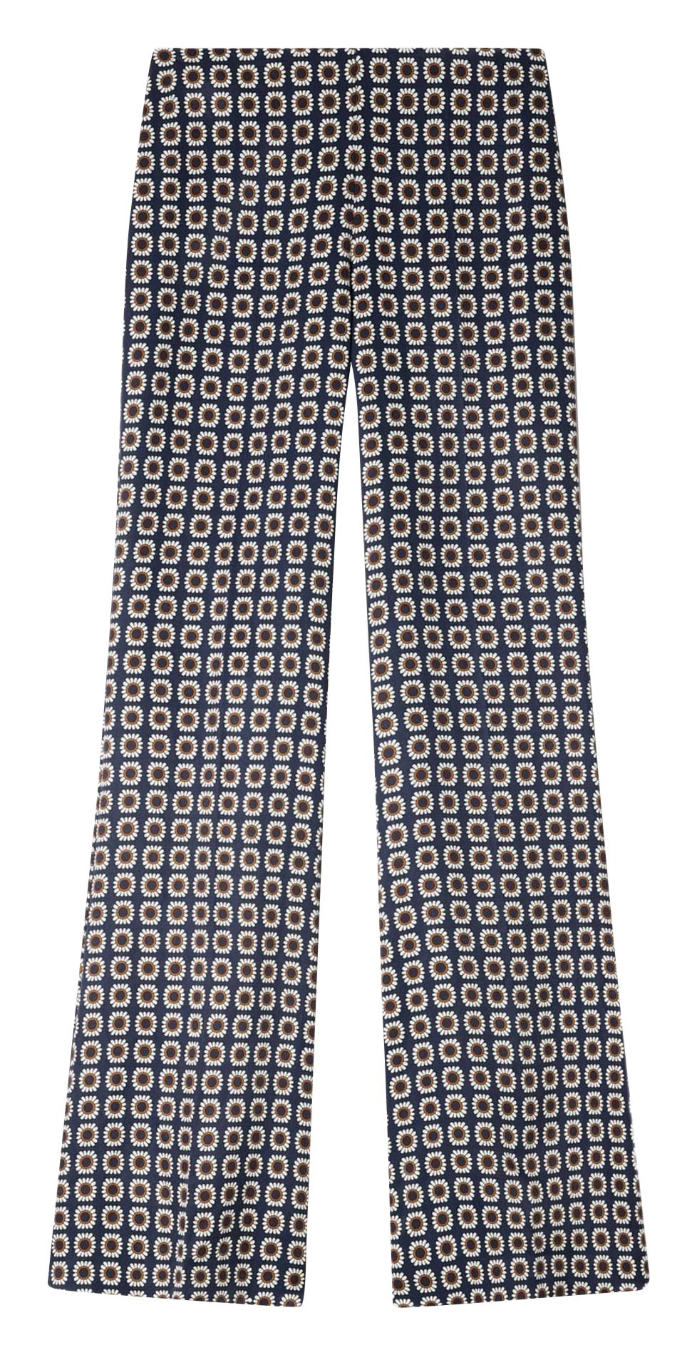 Norton printed straight trousers SANDRO Blue