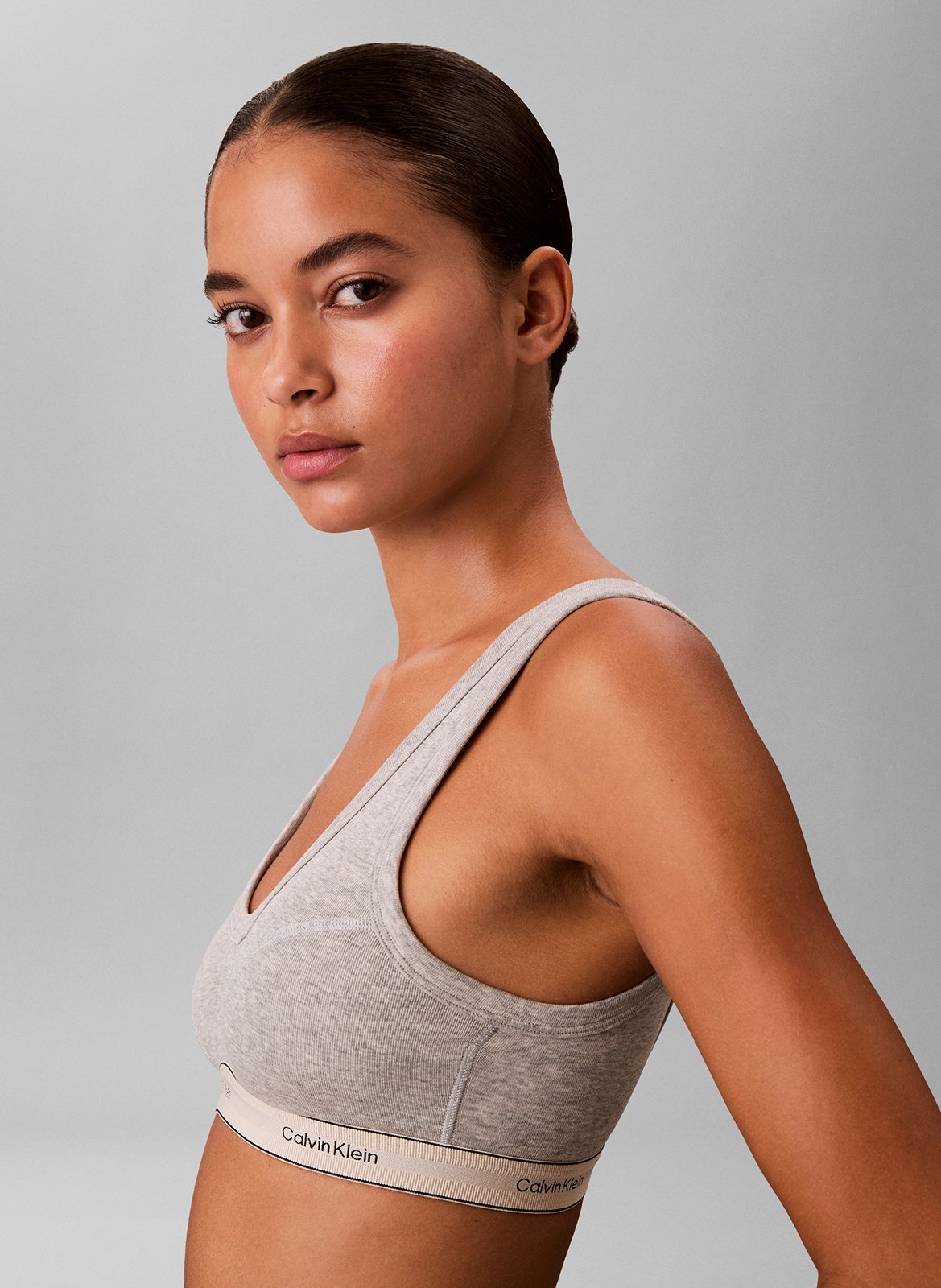 Bustier aus Baumwoll-Mix CALVIN KLEIN UNDERWEAR Grau