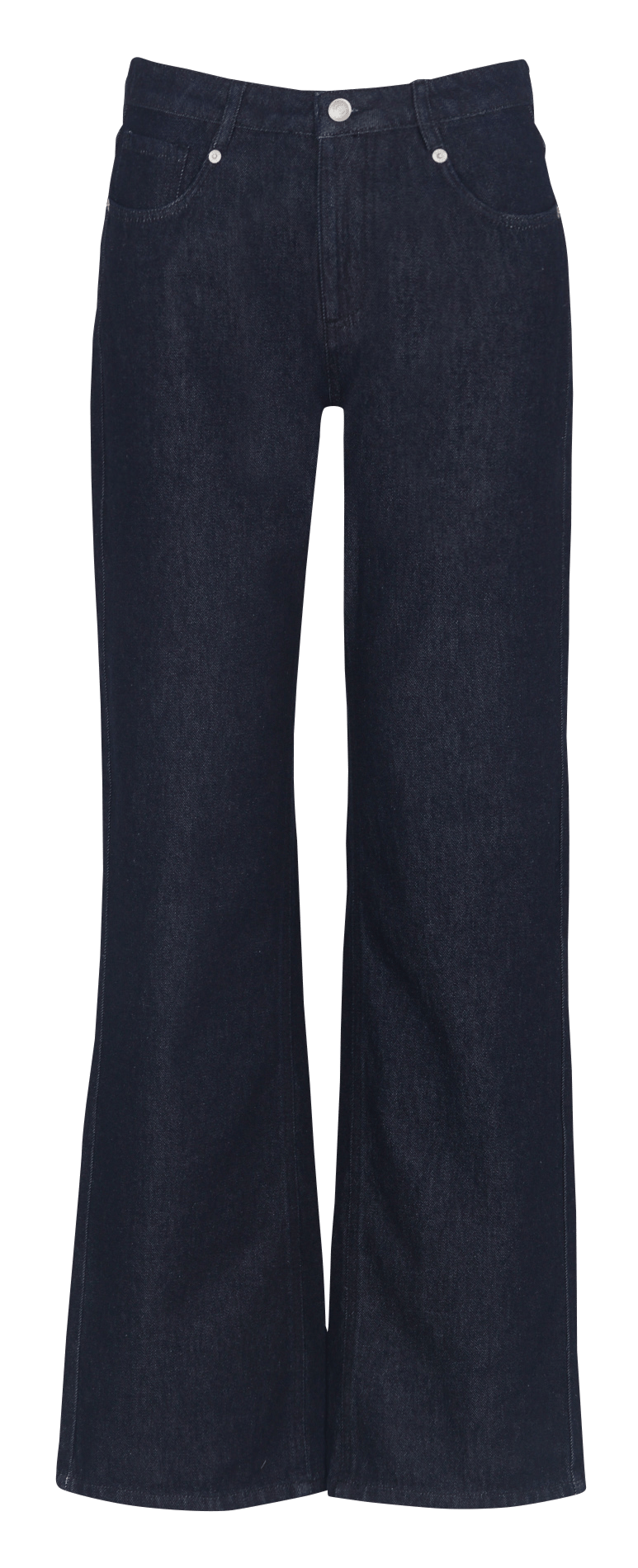 Hoch geschnittene Bootcut-Jeans aus Baumwolle. IKKS Blau