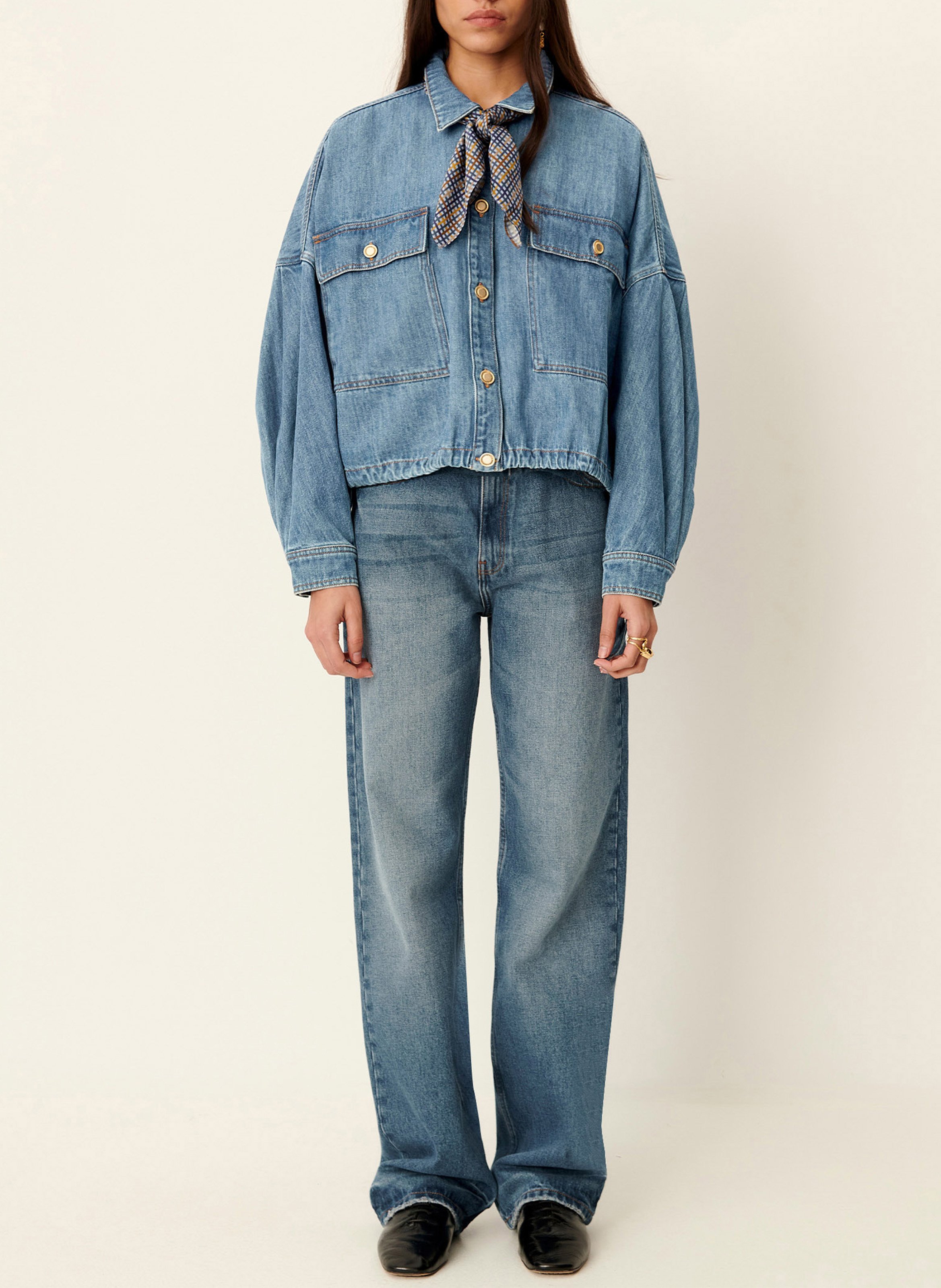 Baumwoll-Blazer SESSUN Blau