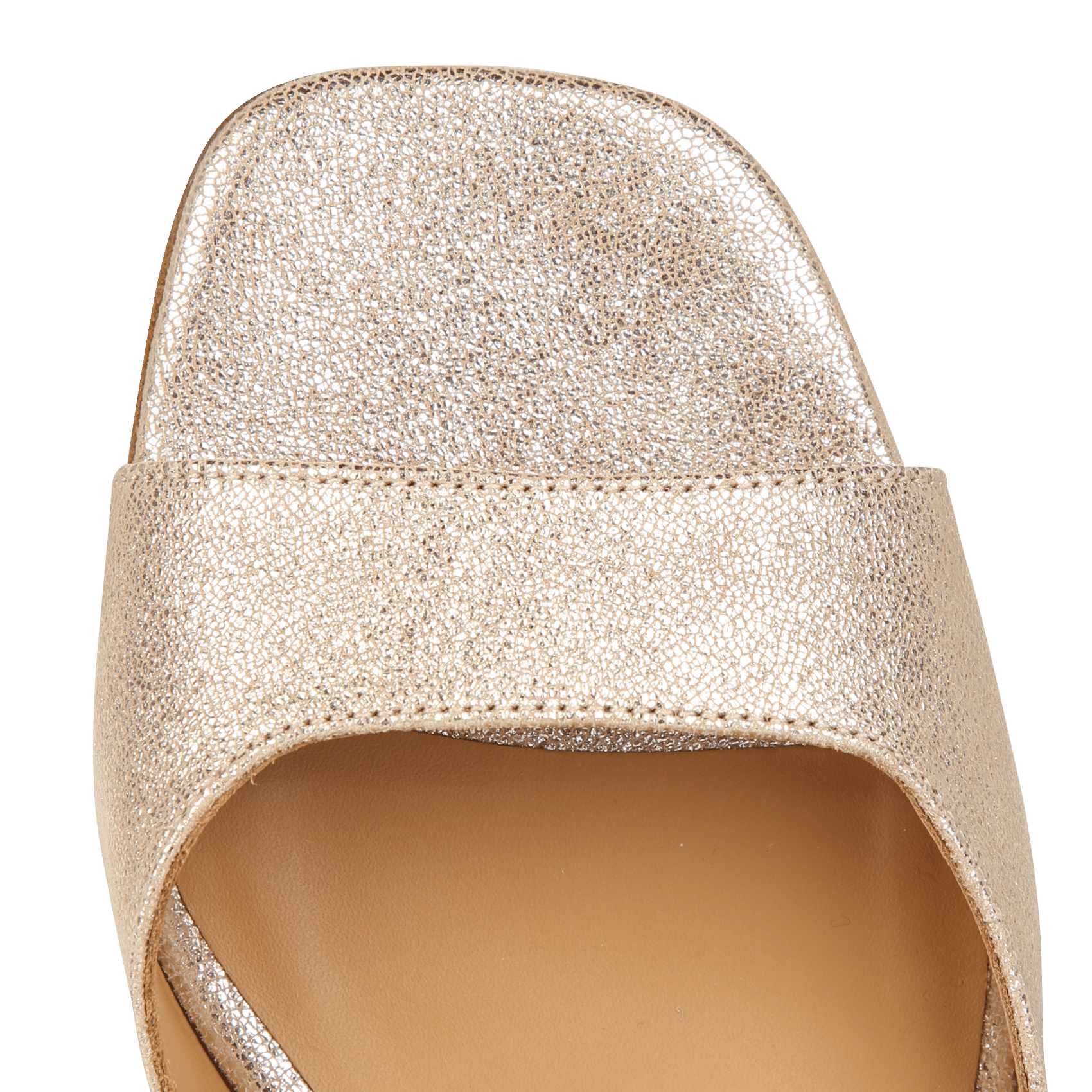 Snadales à talon en cuir pailleté BOBBIES Doré