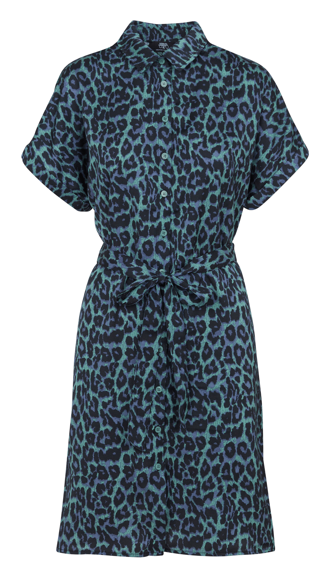 Robe courte col classique impimée LE TEMPS DES CERISES Vert