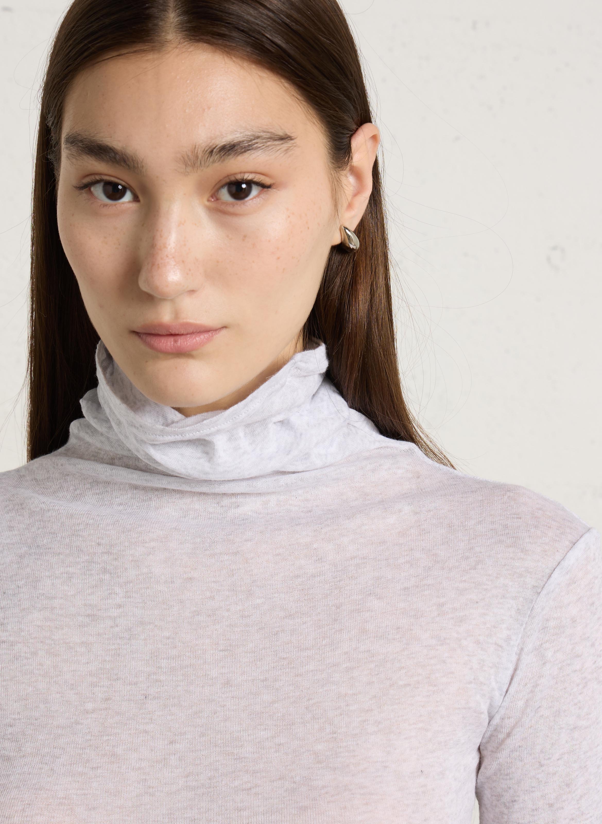 Sous-pull ajusté en jersey de coton AMERICAN VINTAGE Gris