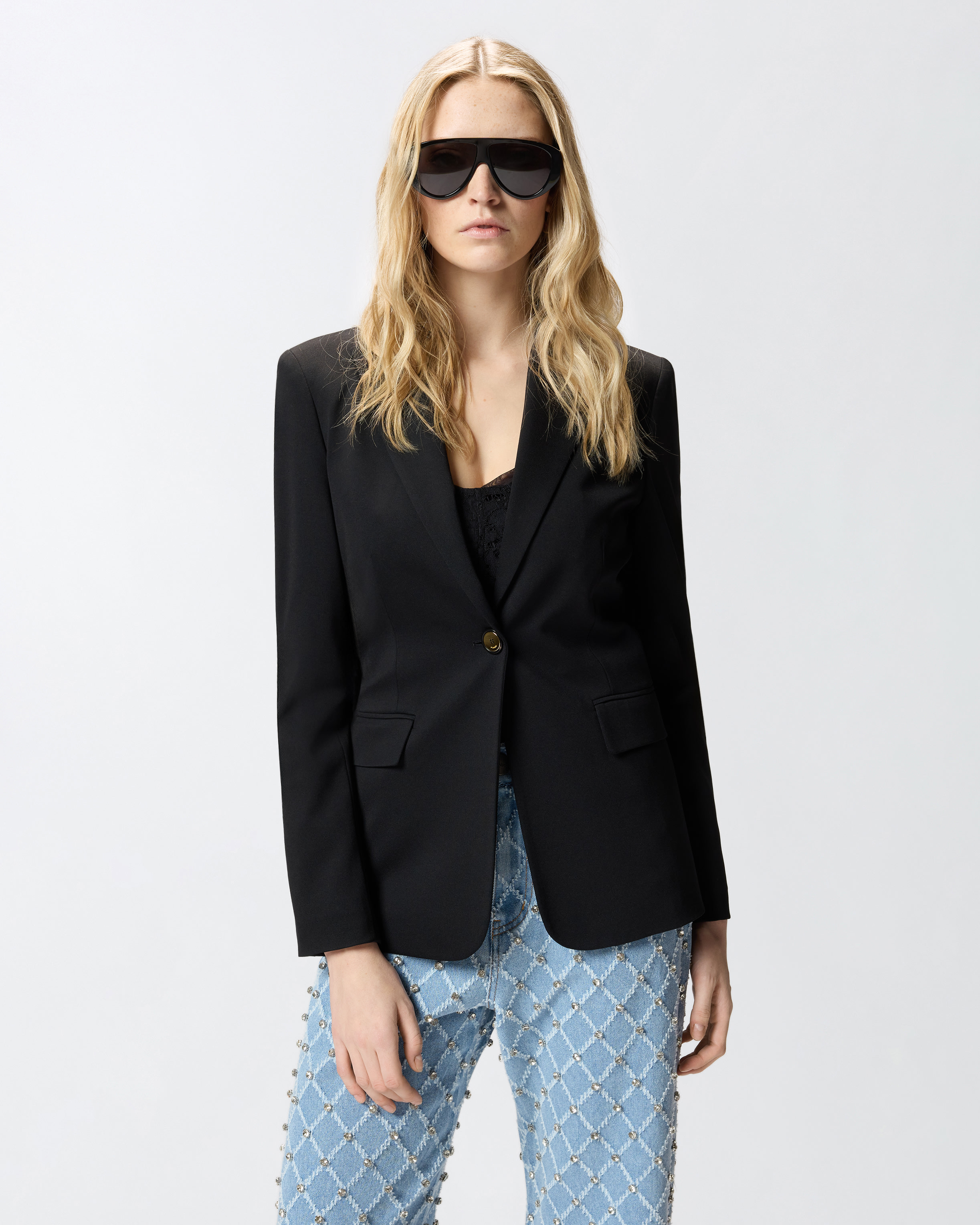 Veste cintrée avec boutons dorés PINKO Noir