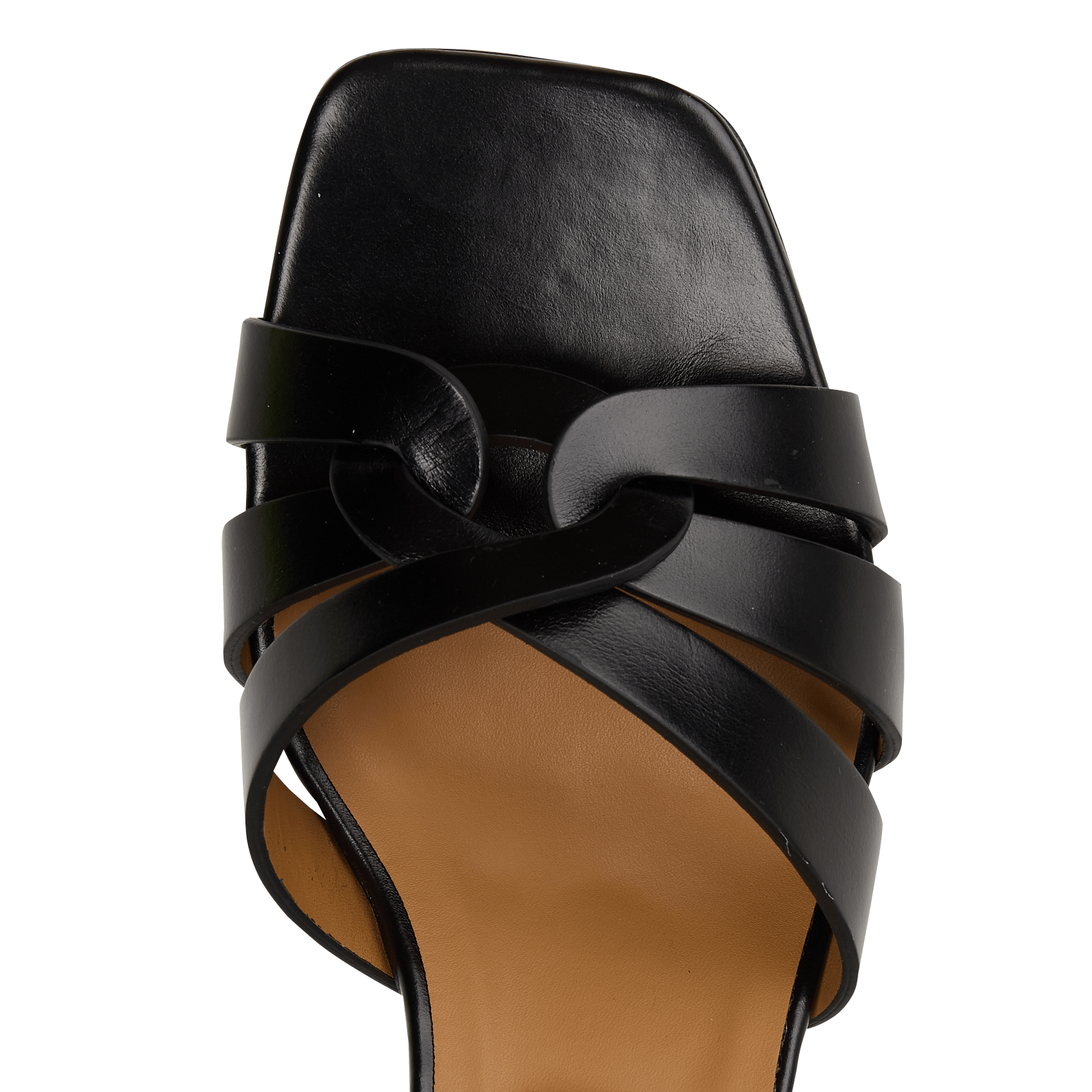 Leder-Mules mit Absatz BOBBIES Schwarz