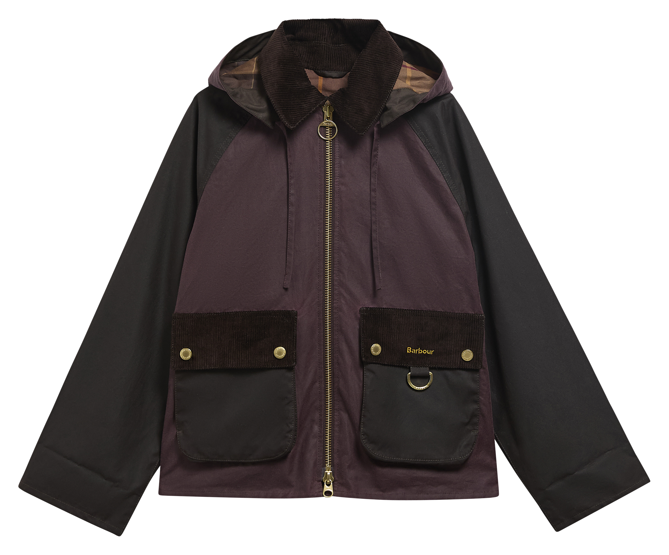 Veste ample à capuche en coton BARBOUR Marron