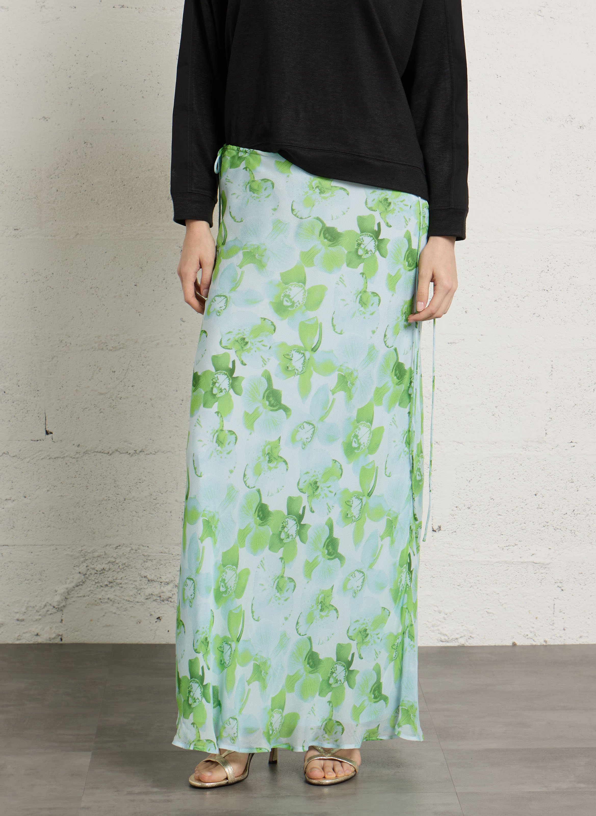 Gerade geschnittener Maxirock mit Print FABIENNE CHAPOT Blau
