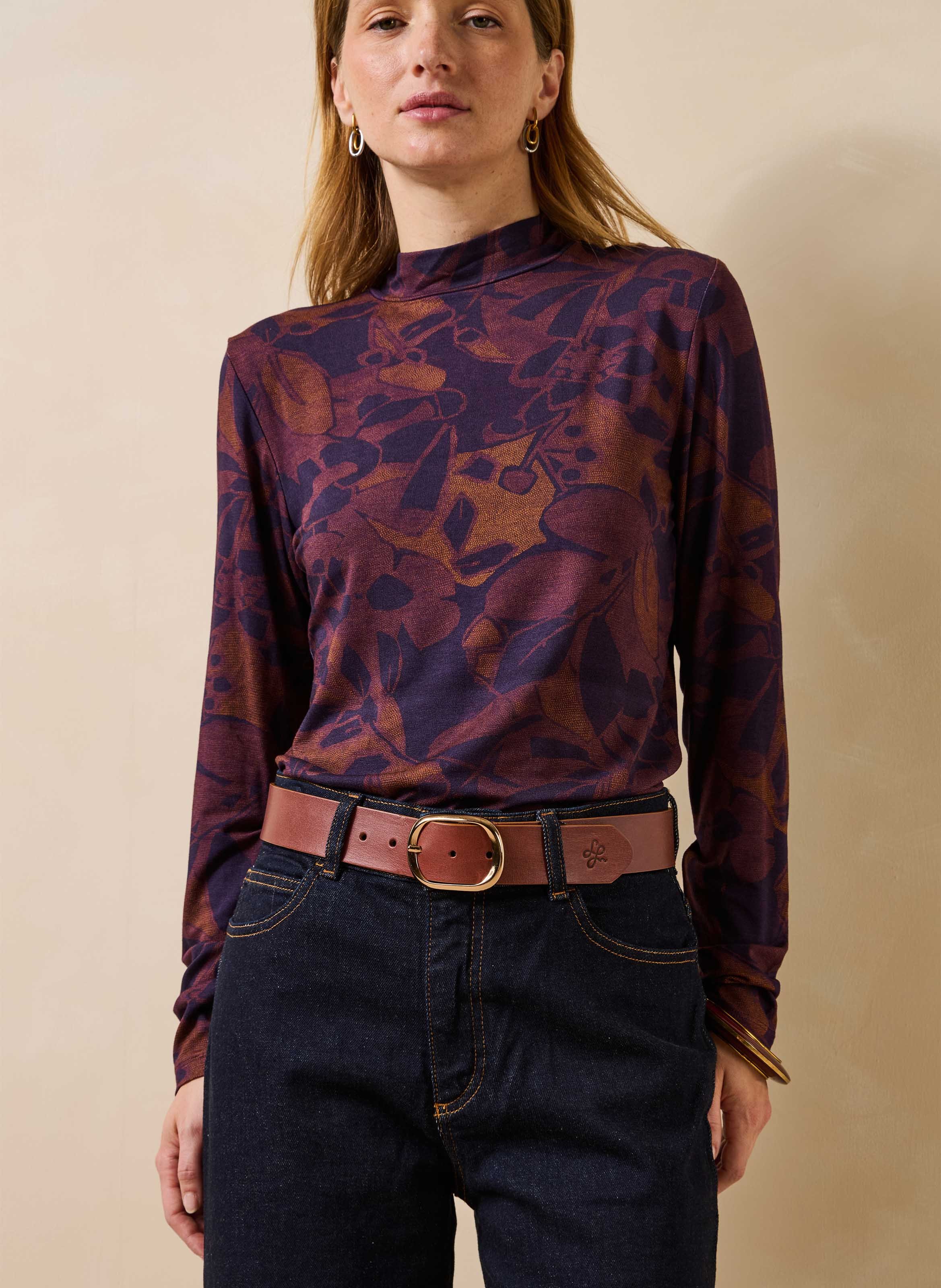 Leather belt LA FEE MARABOUTEE Brown