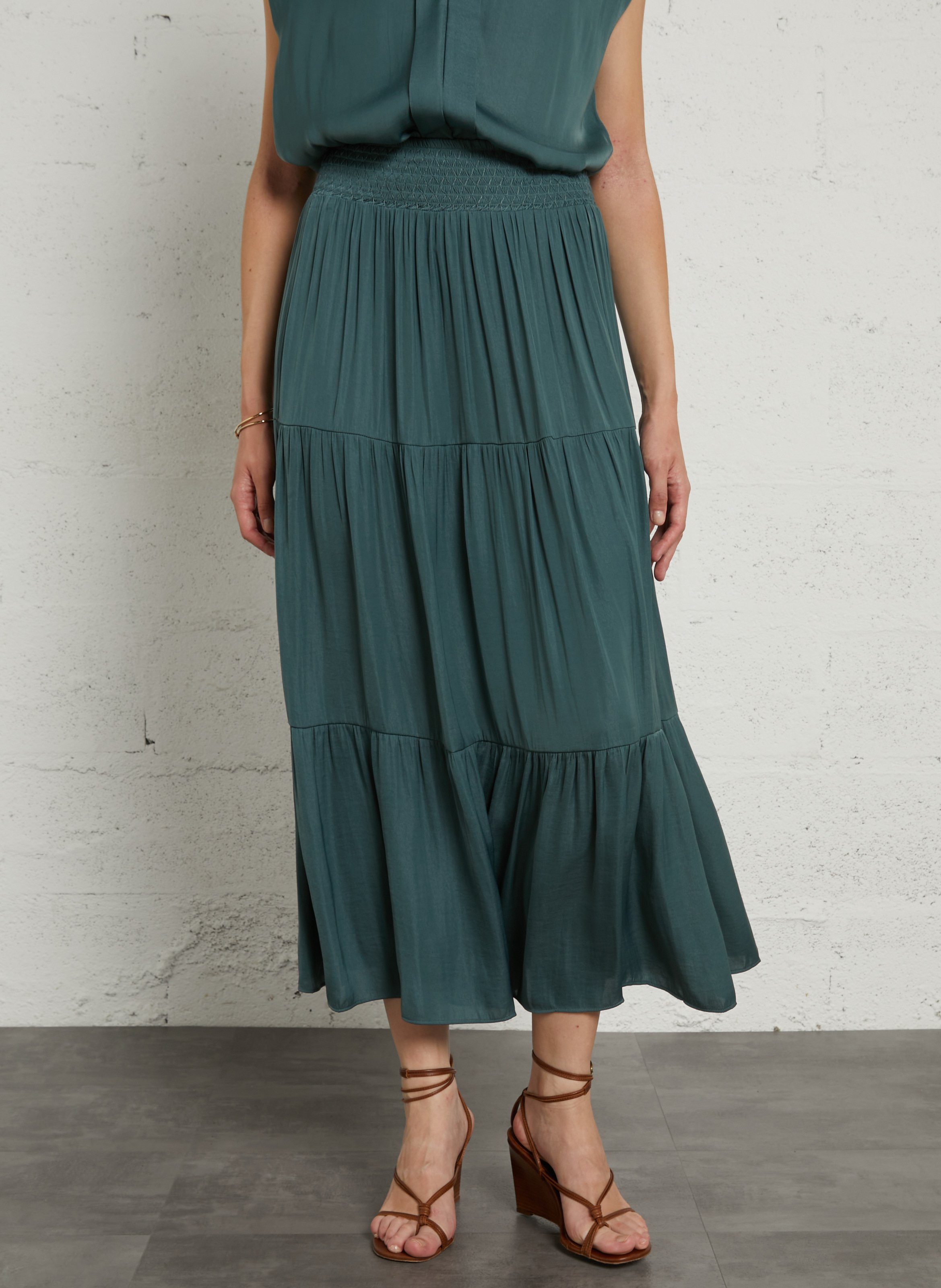 Long flowing skirt MAISON 123 Blue