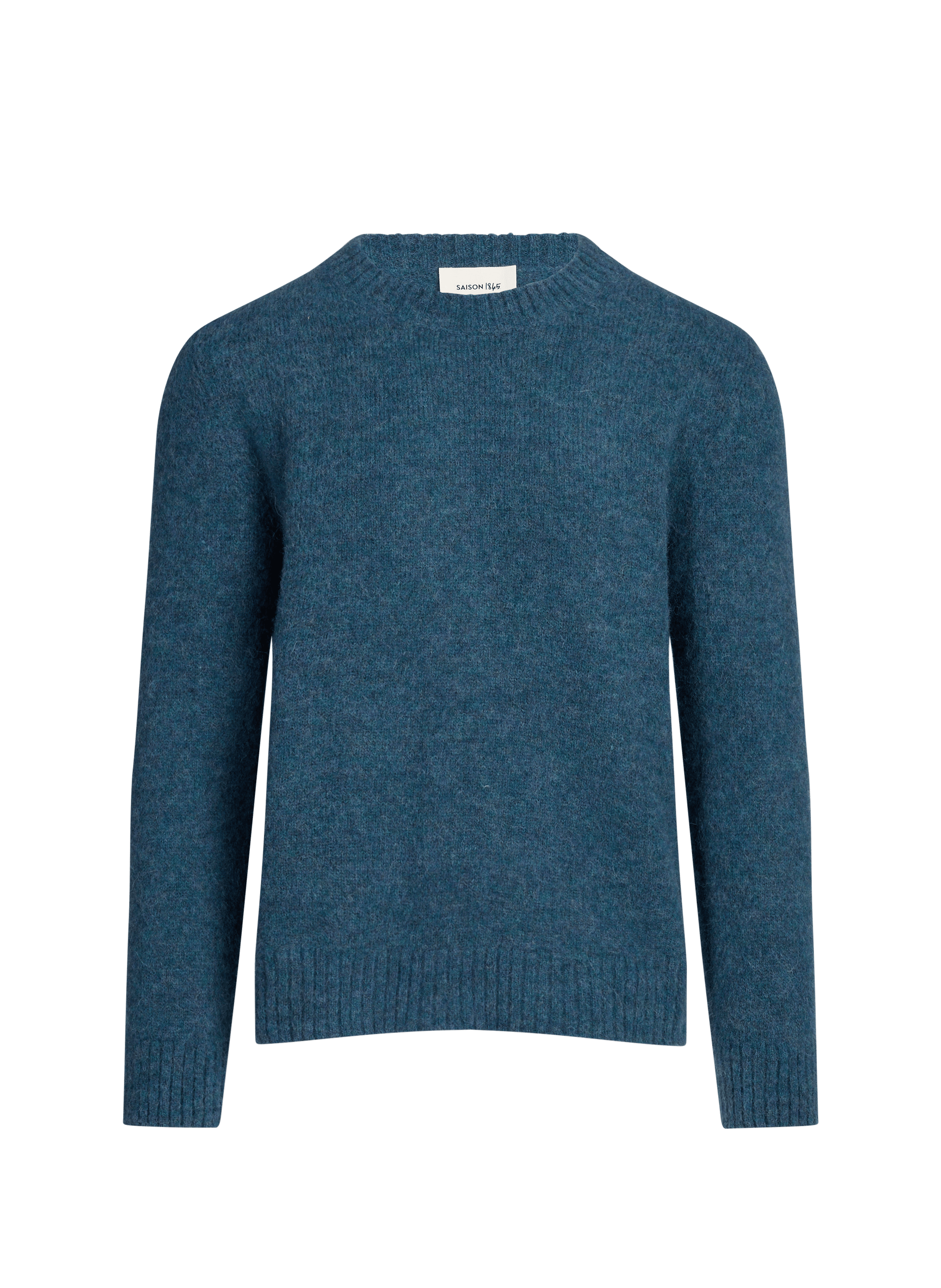 Round-neck alpaca blend sweater. SAISON 1865