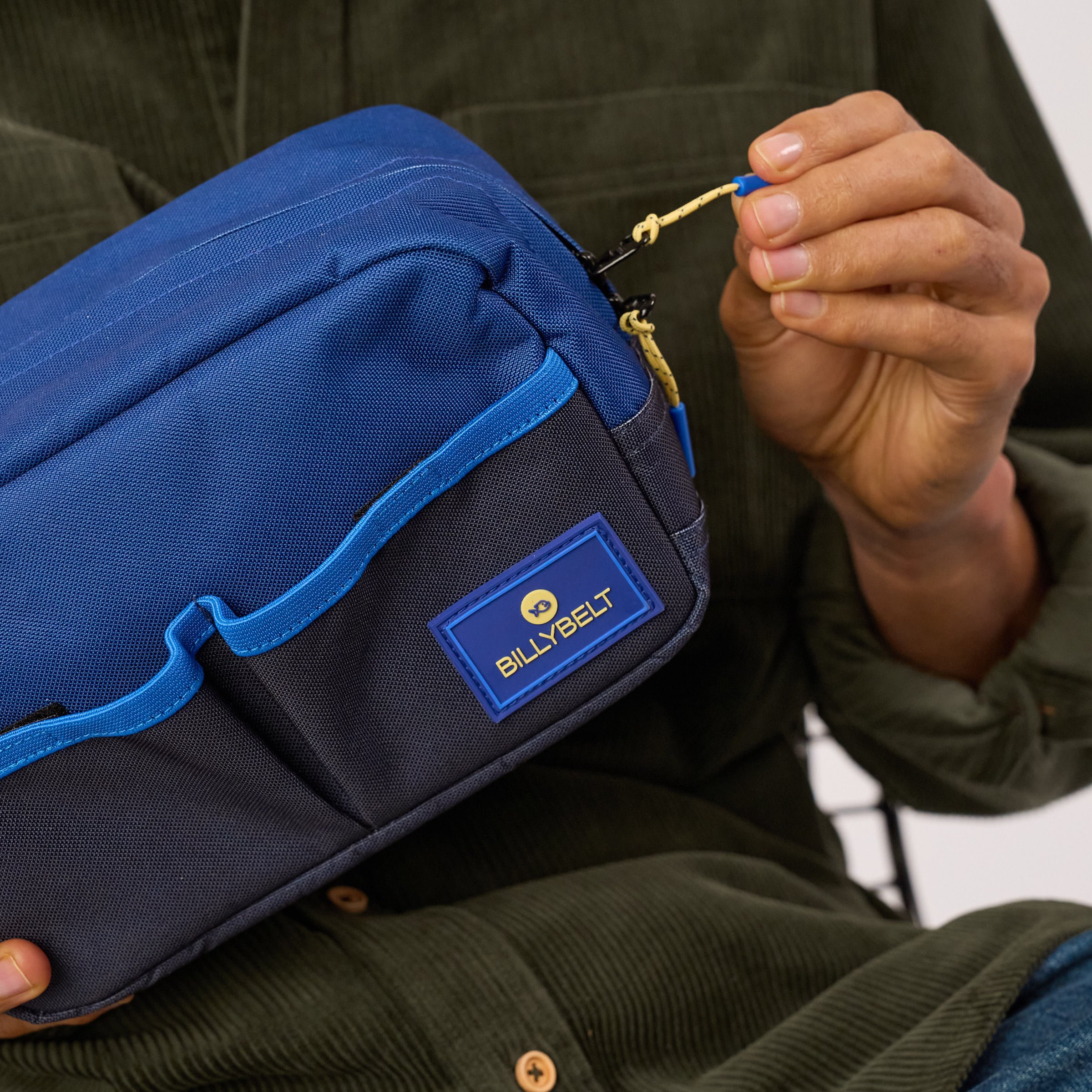 Recycled polyester toiletry bag BILLYBELT Blue