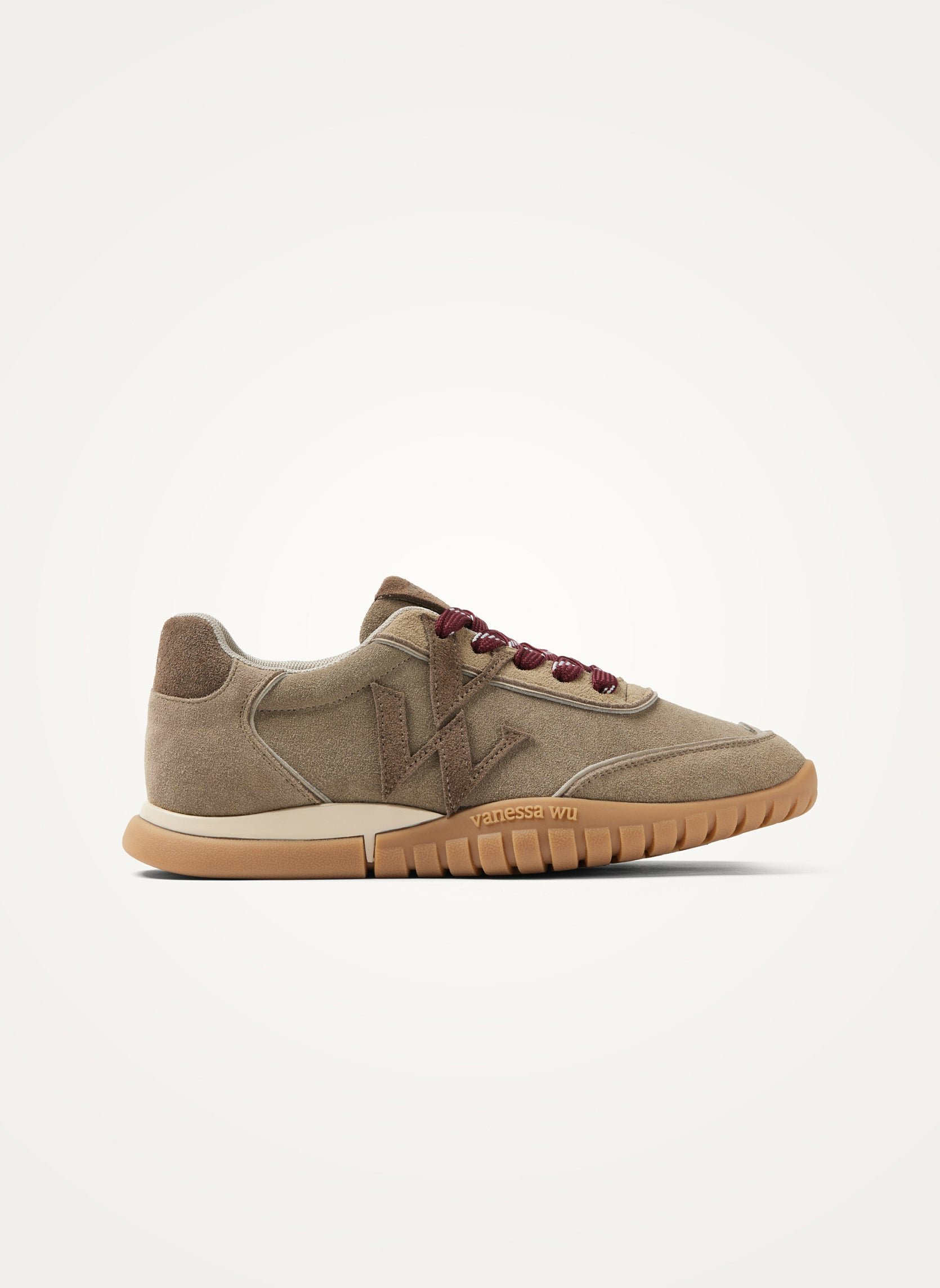 Sneakers with monogram on graphic sole VANESSA WU Grey