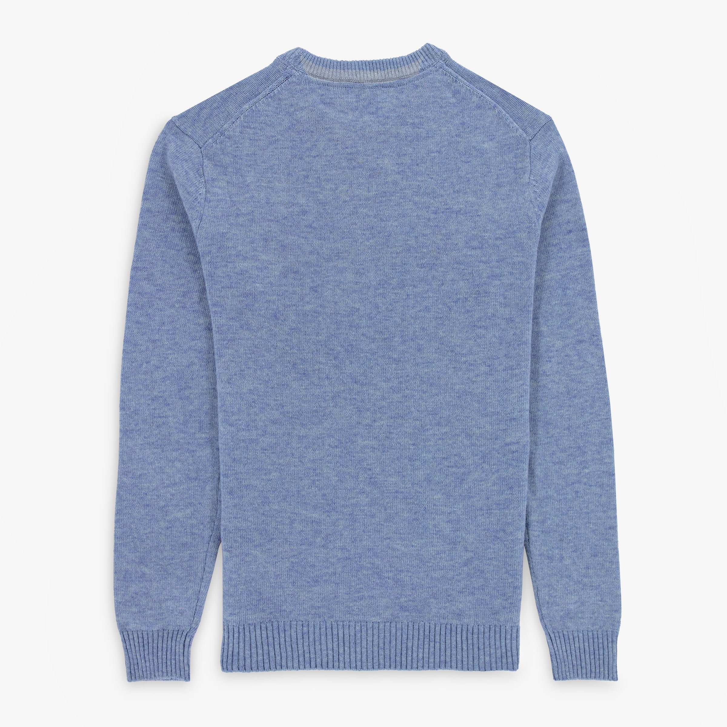 Round-neck wool-blend sweater SERGE BLANCO Blue