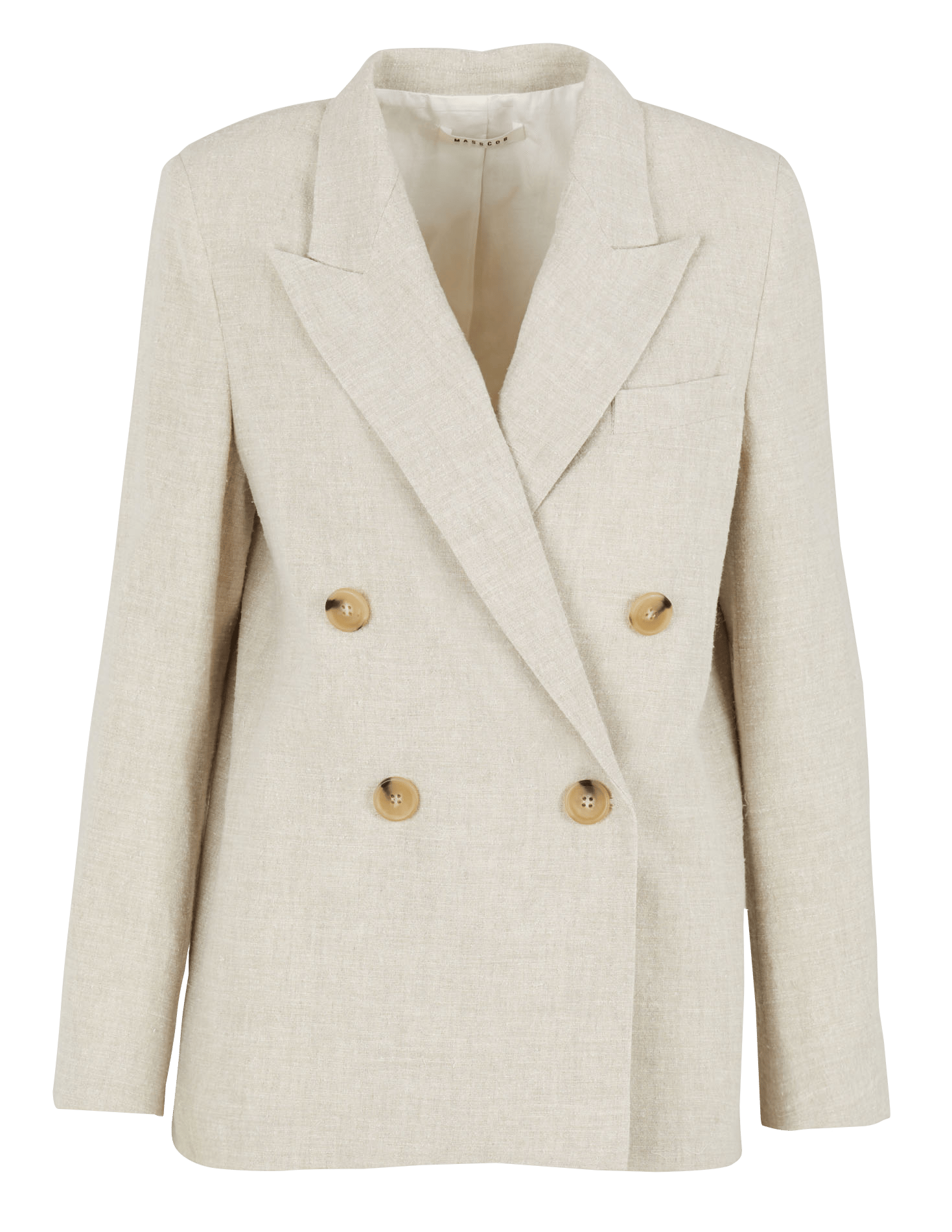 Blazer aus Leinen-Mix WeissMASSCOB