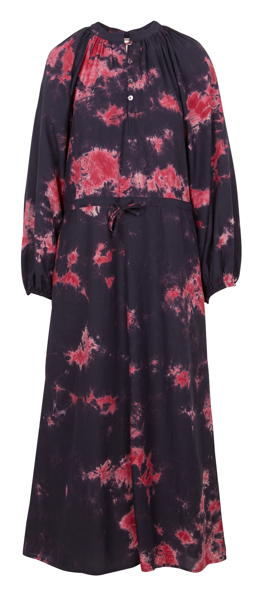 Robe longue col rond imprimée MAISON HOTEL Noir