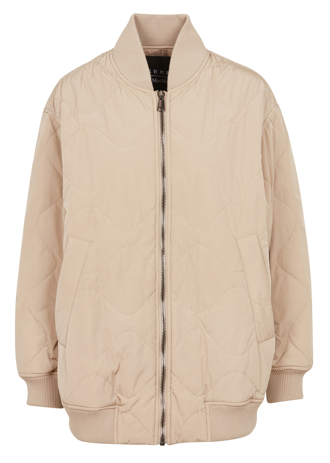 High-neck quilted-effect jacket MAX MARA WEEK END Khaki