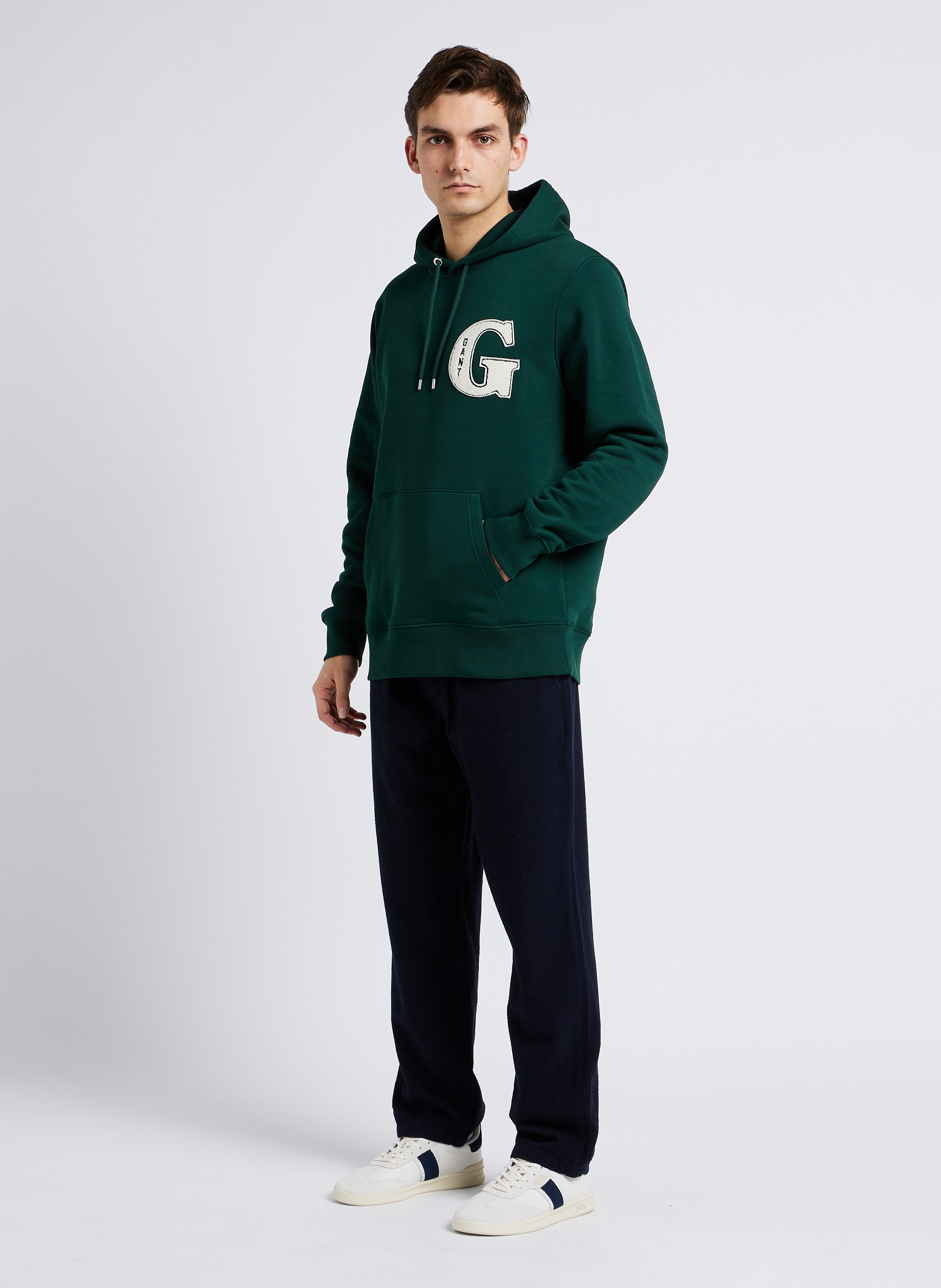 Pantalon droit en coton biologique KNOWLEDGE COTTON APPAREL Bleu