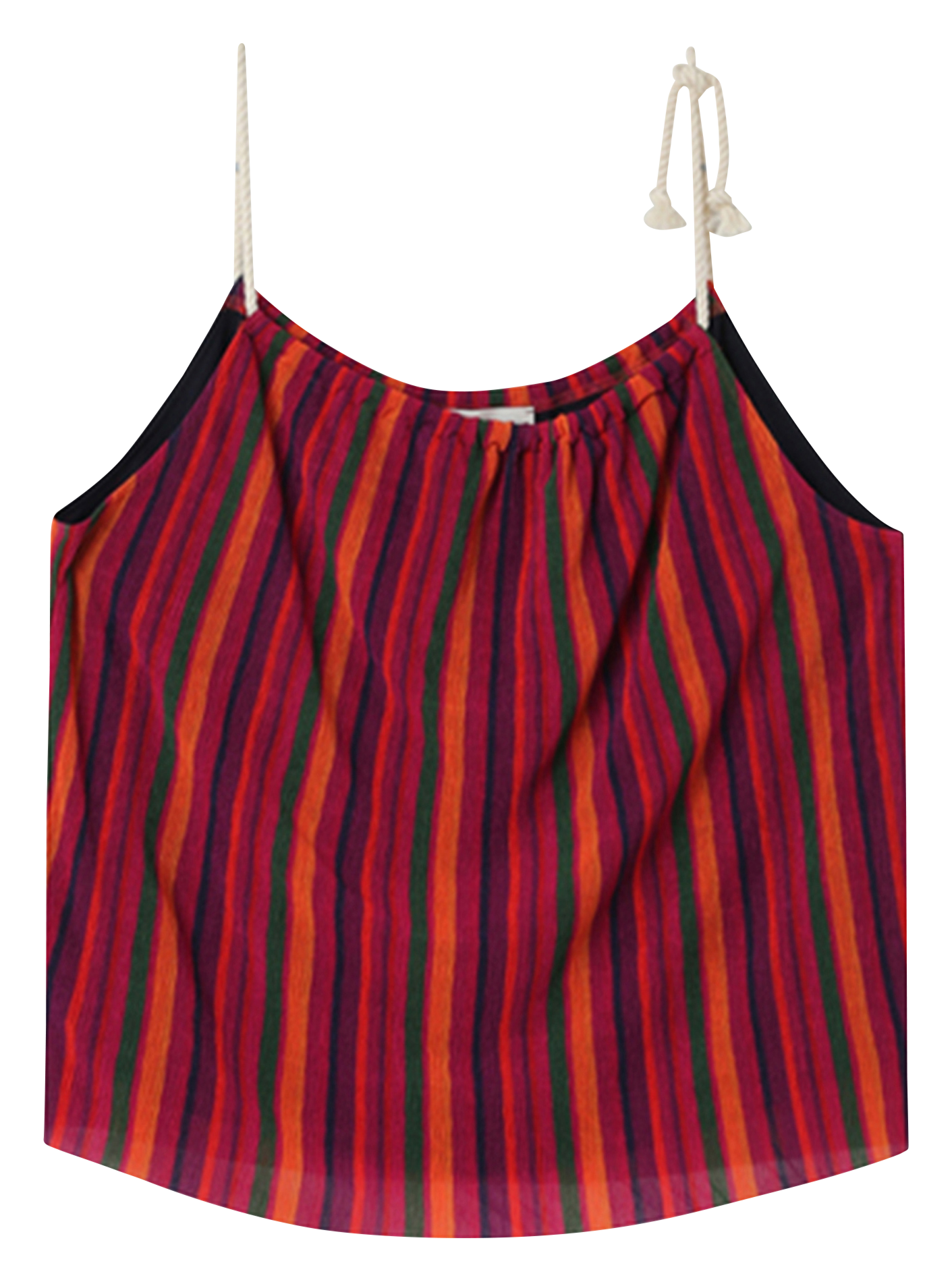 Top sans manches plissé et rayé GRACE ET MILA Multicolore