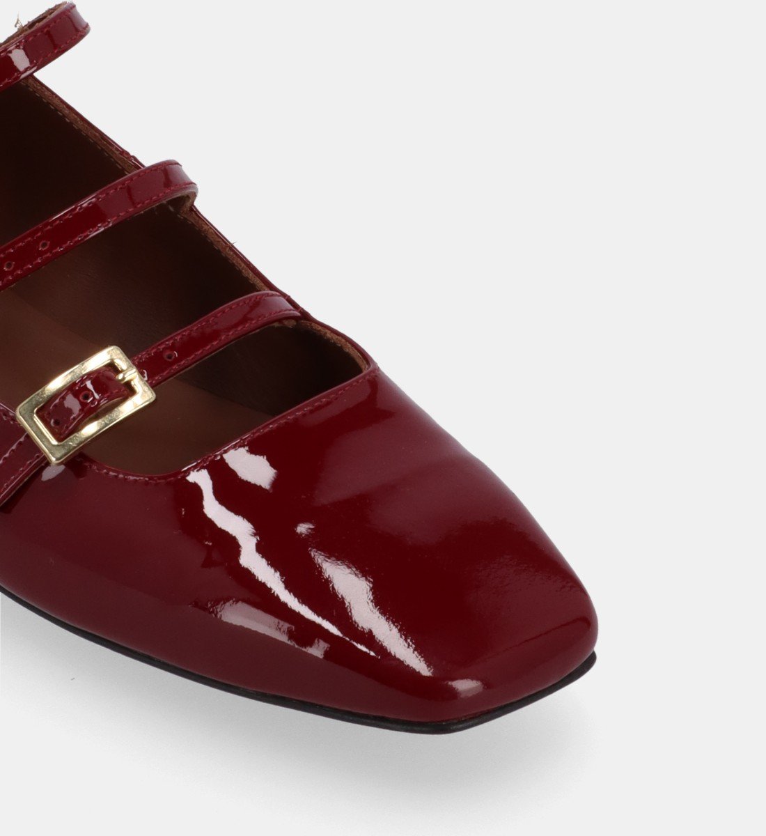 Ballerines mary jane en cuir ALOHAS Rouge