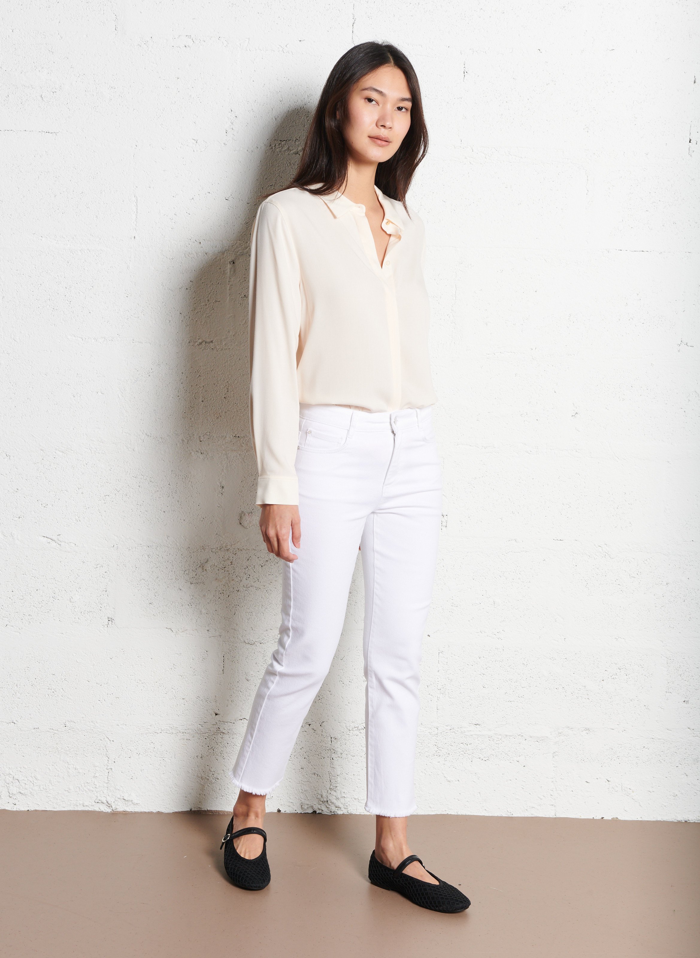 Rechte 7/8-jeans met 5 zakken MAISON 123 Wit