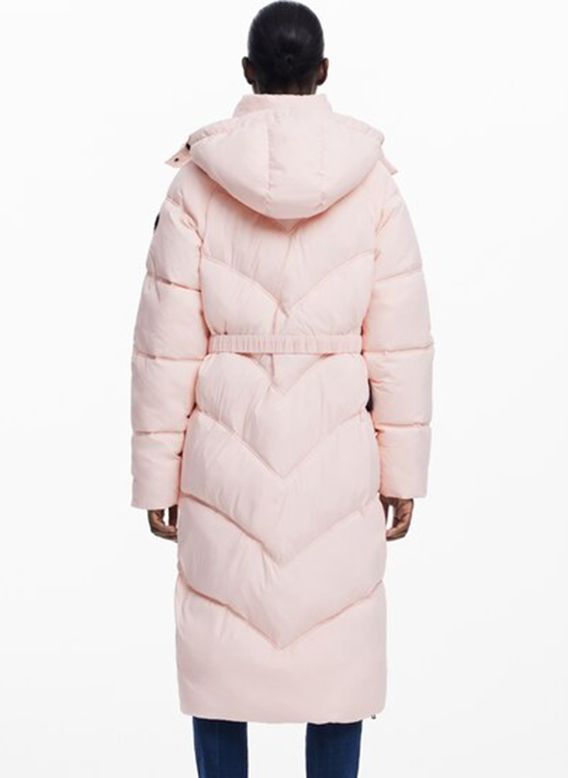 Abrigo largo con capucha Rojo Desigual Mujer Place des Tendances