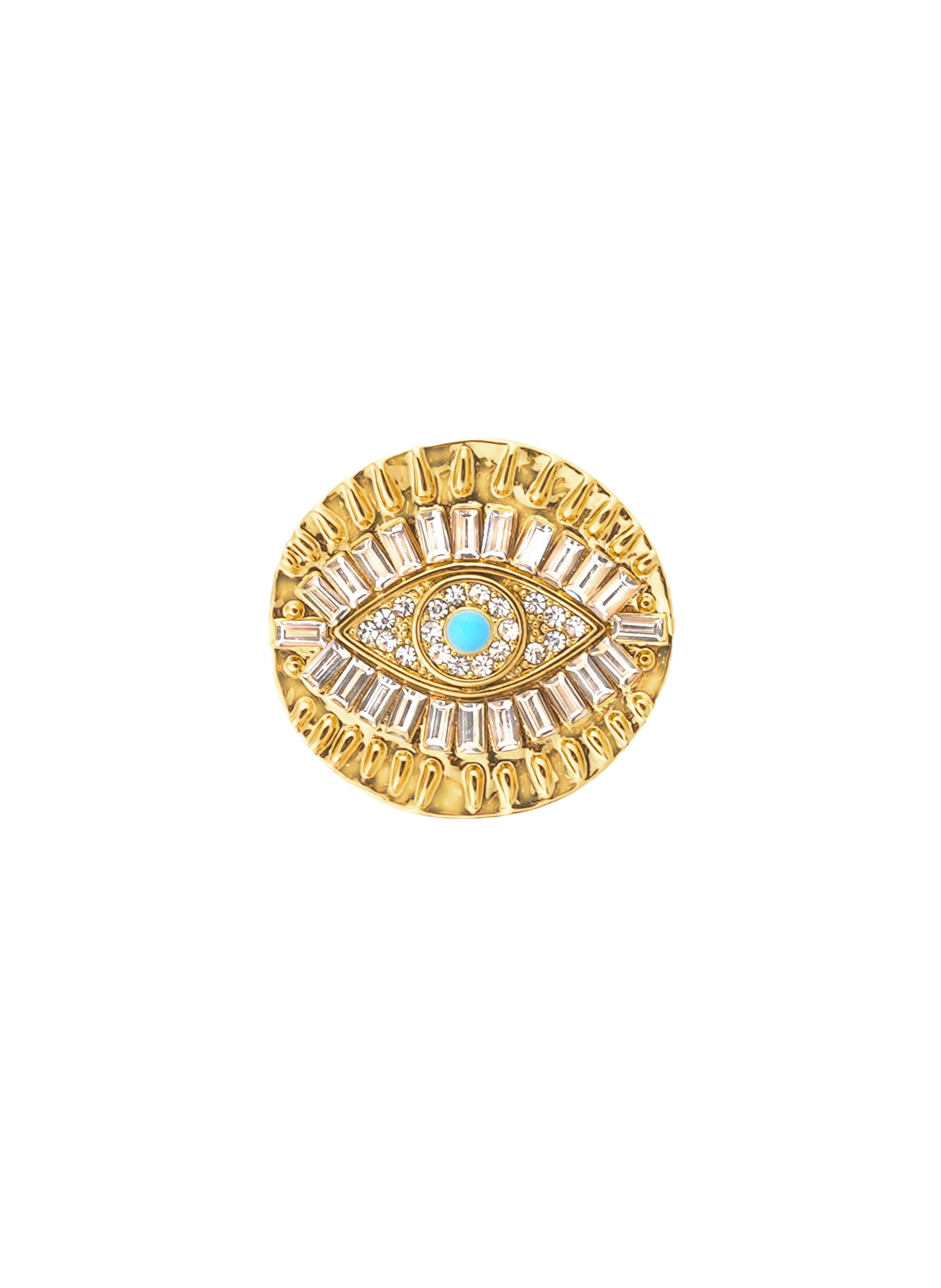 Adjustable golden ring with eye HIPANEMA Golden