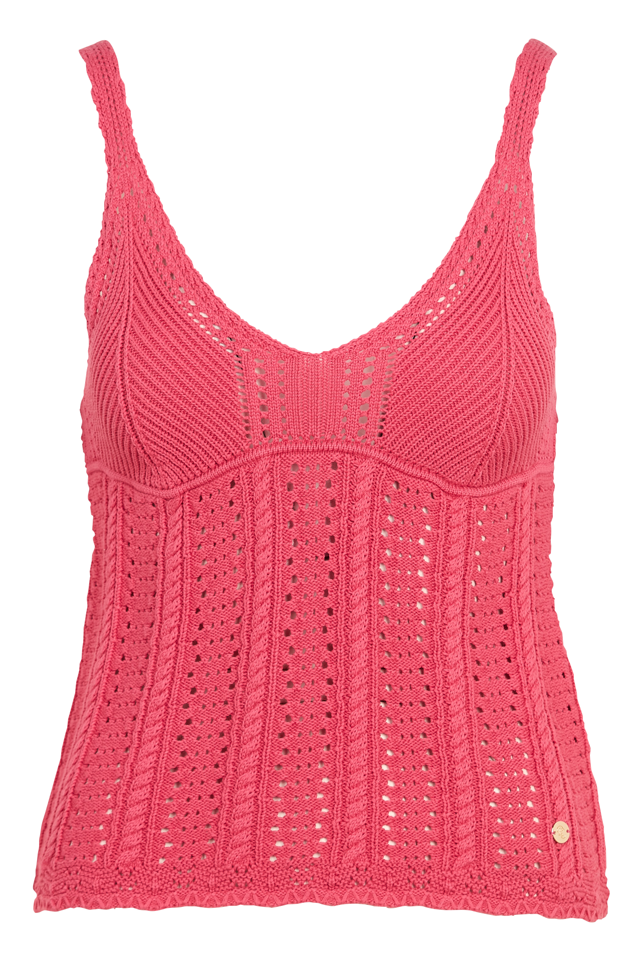 V-neck cotton knit tank top LA PETITE ETOILE Red
