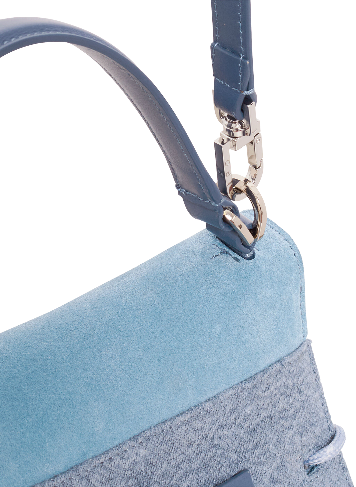 Crossbody bag in blended linen IRO Blue