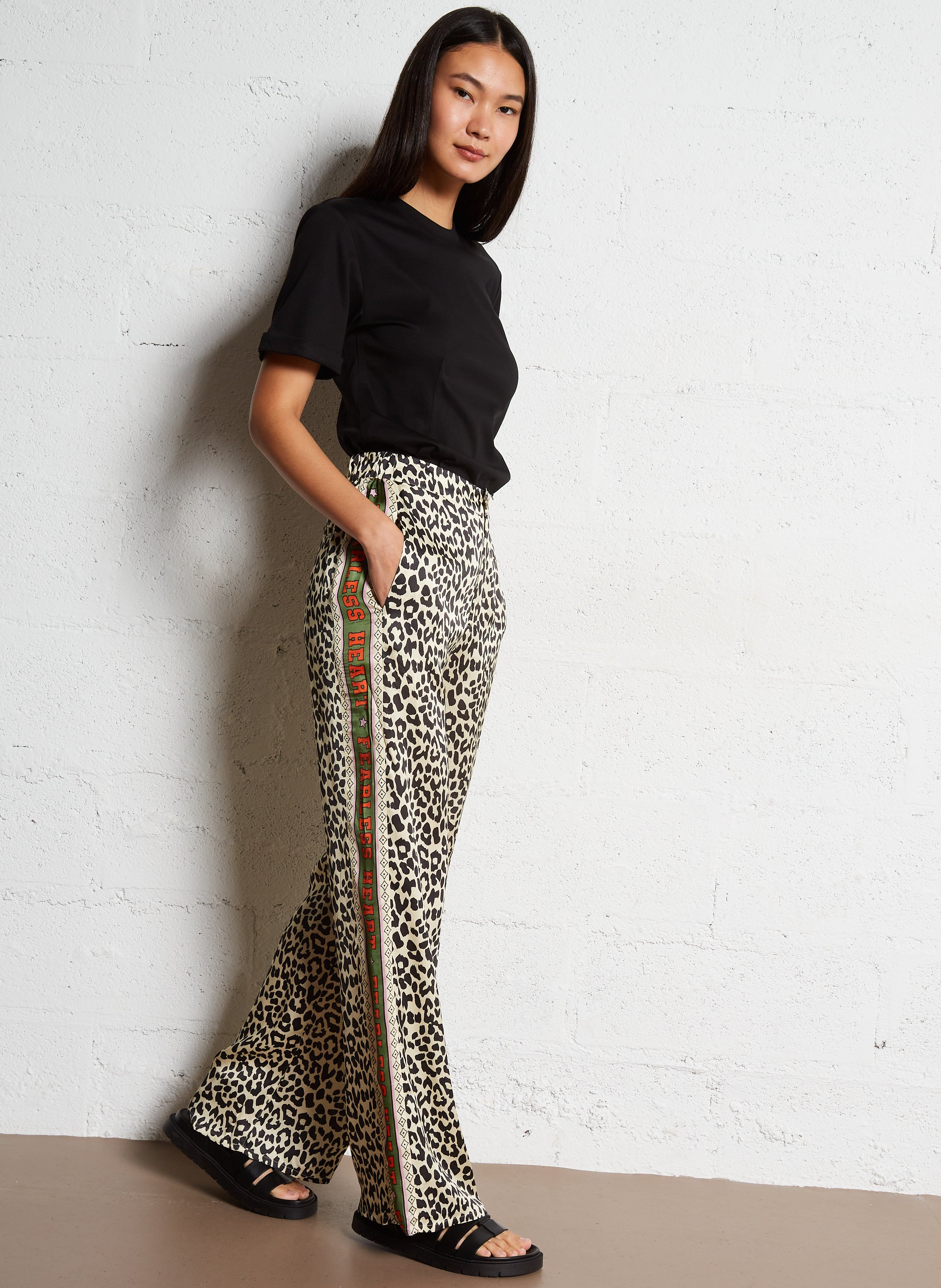 Tee-shirt droit en coton BERENICE Noir