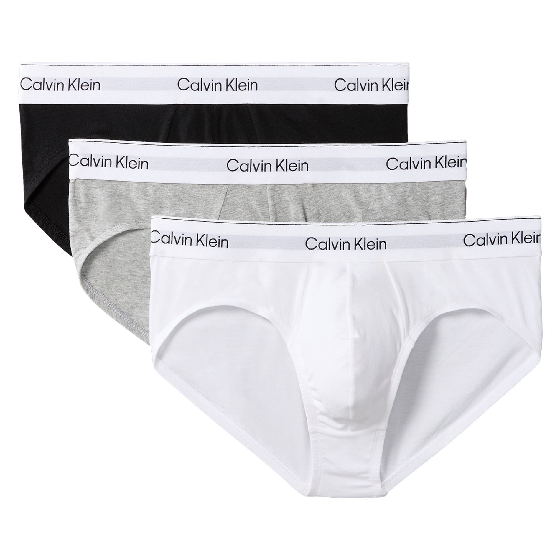 Set aus 3 einfarbigen Baumwollslips CALVIN KLEIN UNDERWEAR Mehrfarbig